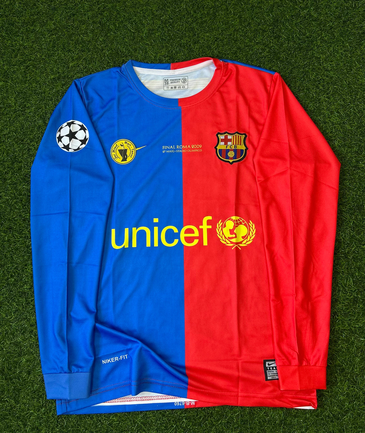 BARCELONA 2008-09 HOME JERSEY, FULL SLEEVE EMBROIDERY
