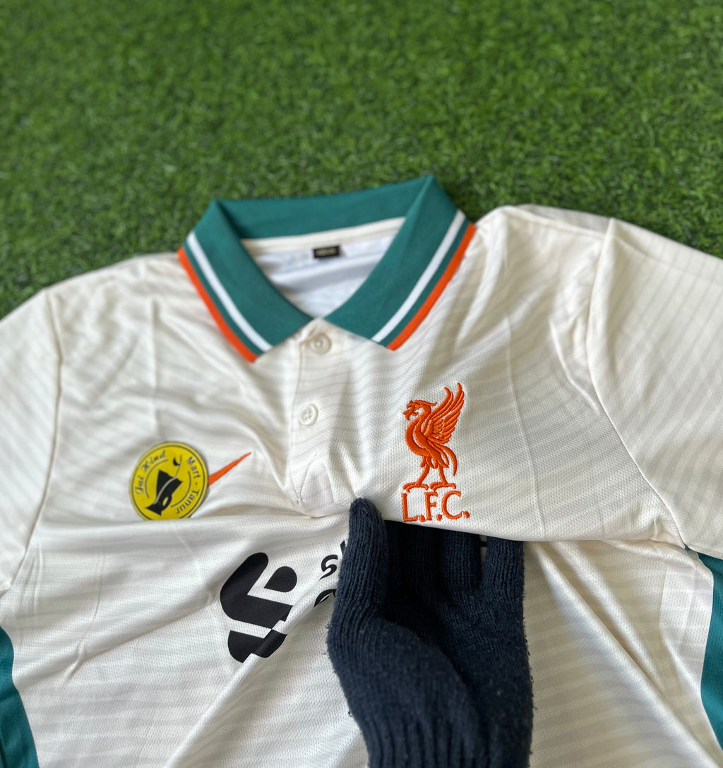 LIVERPOOL 2021-22 AWAY JERSEY, HALF SLEEVE POLO EMBROIDERY