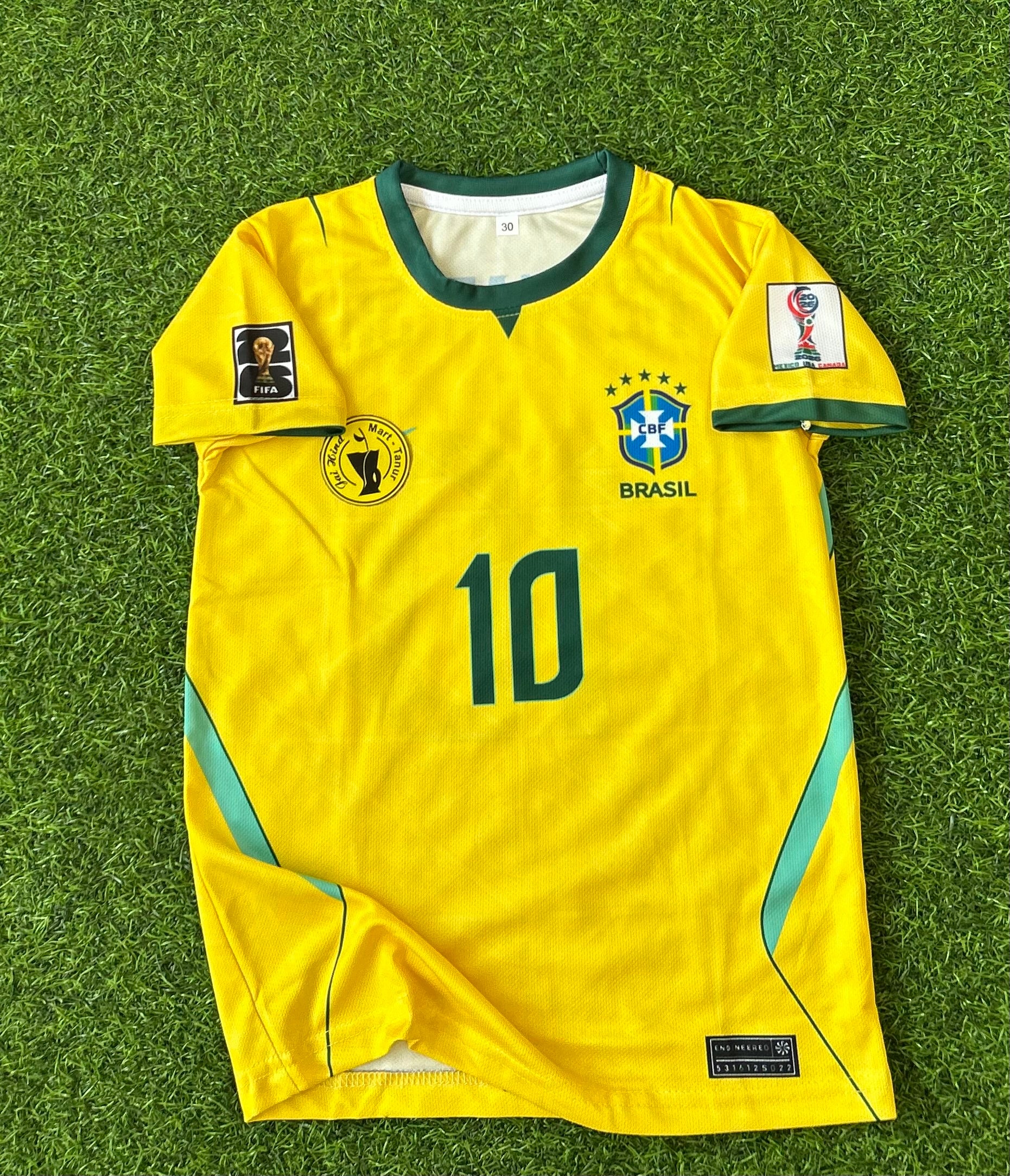 BRAZIL 2026 WORLD CUP HOME KIT, HALF SLEEVE SUBLIMATION, JERSEY & SHORTS (KID SIZE)