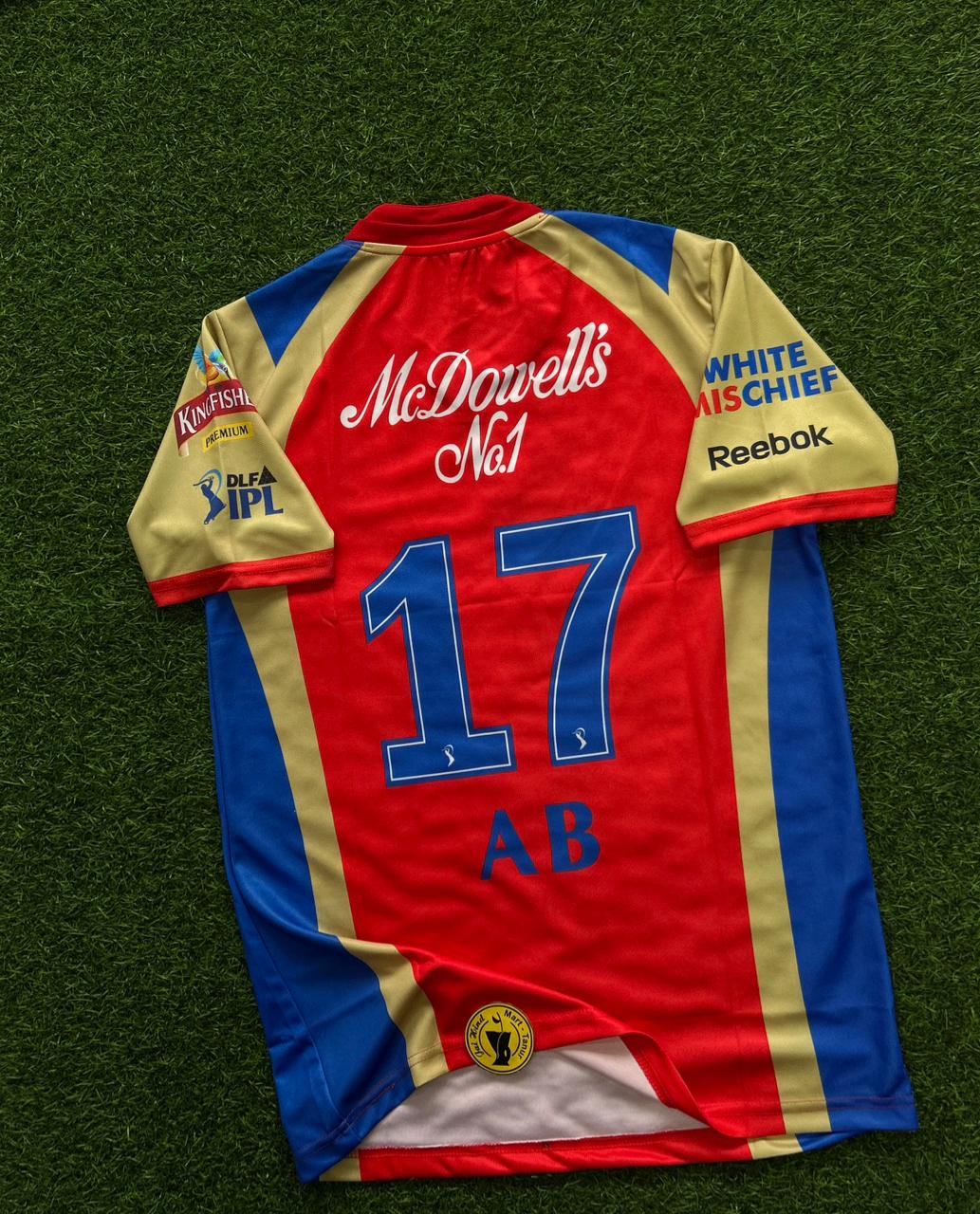 Royal Challengers Bengaluru (RCB) 2011 Kit AB Cricket Jersey – Half Sleeve OG Neck