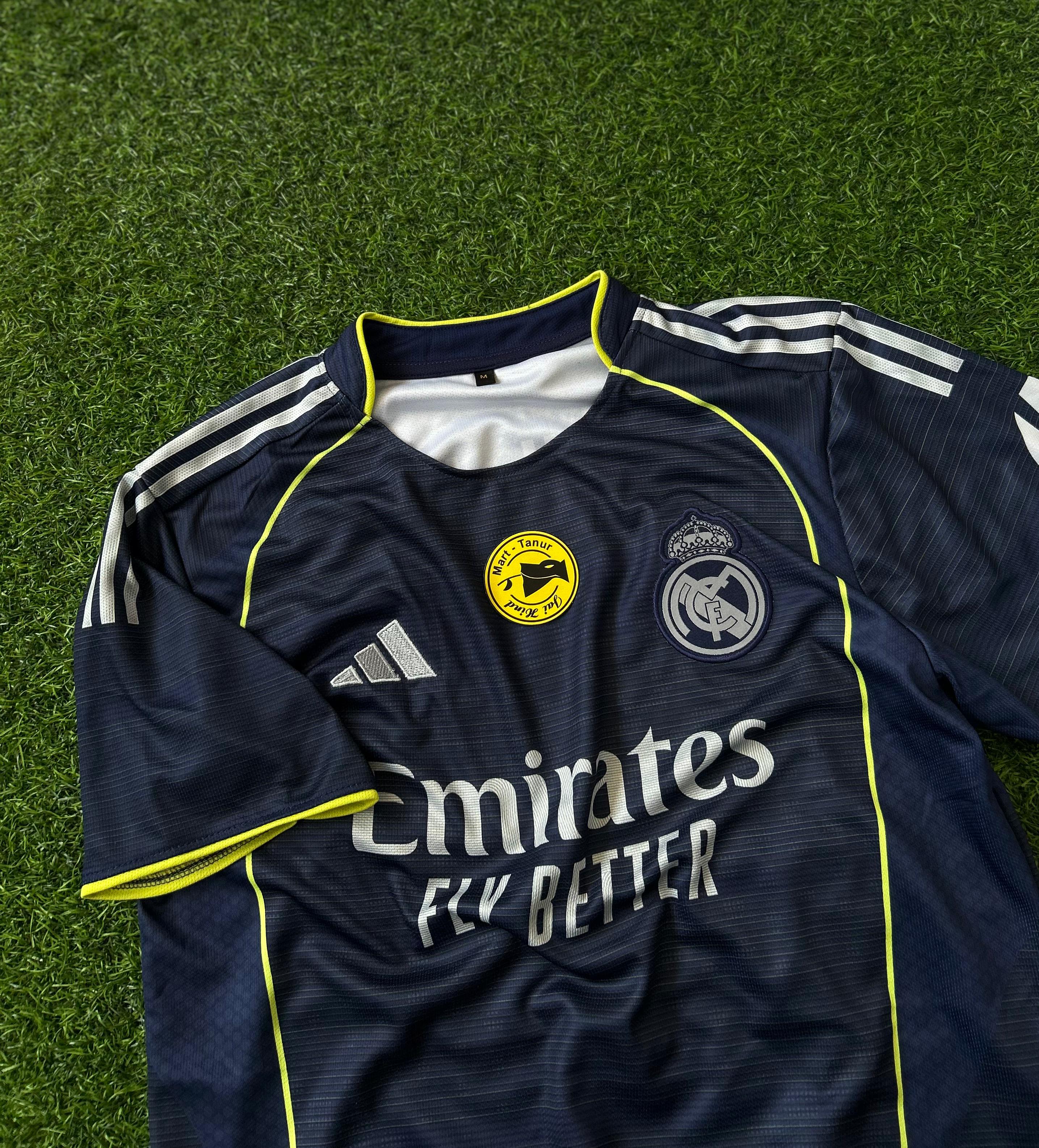 REAL MADRID 2025-26 SEASON AWAY KIT. HALFSLEEVE EMBROIDERY