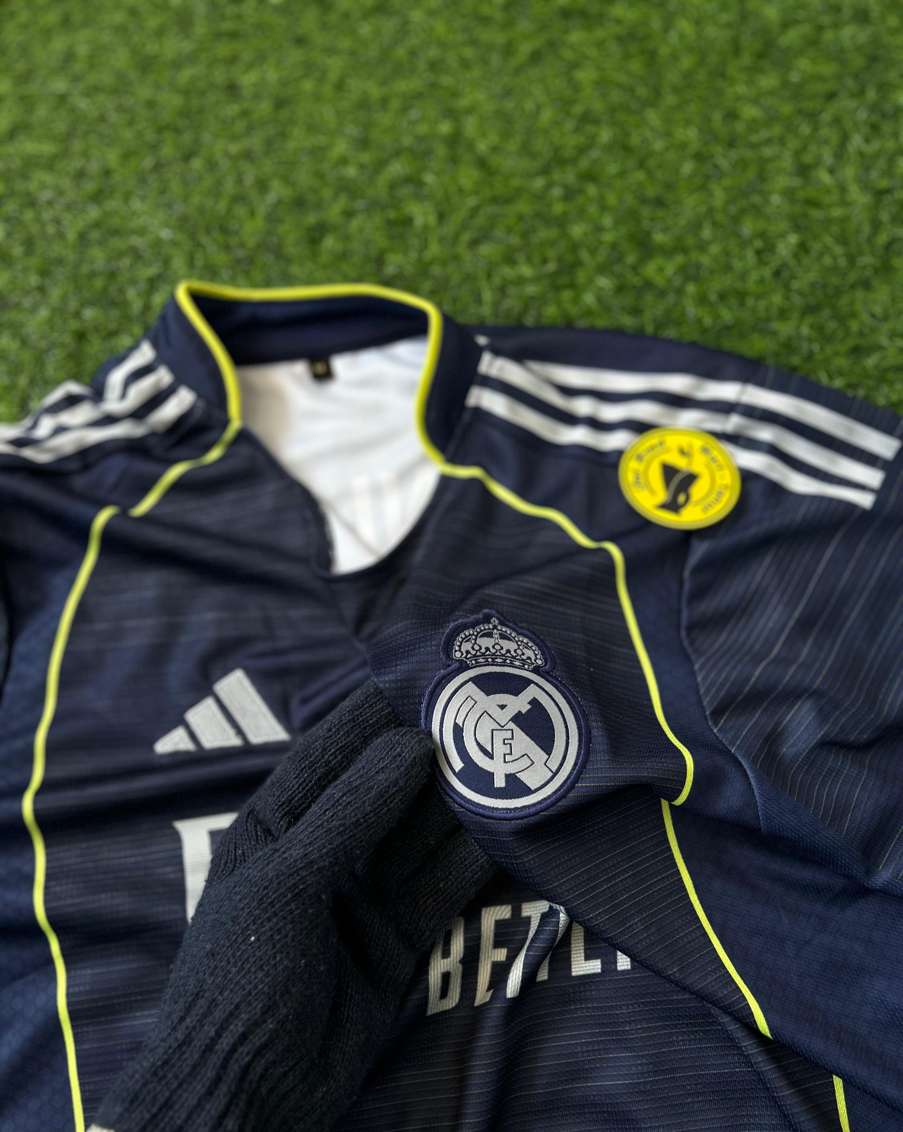 REAL MADRID 2025-26 SEASON AWAY KIT. HALFSLEEVE EMBROIDERY