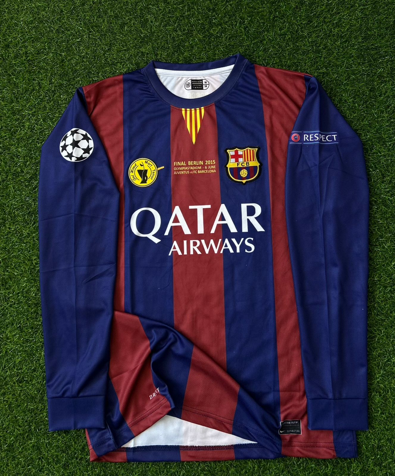 BARCELONA 2014-15 SEASON HOME KIT. FULLSLEEVE EMBROIDERY