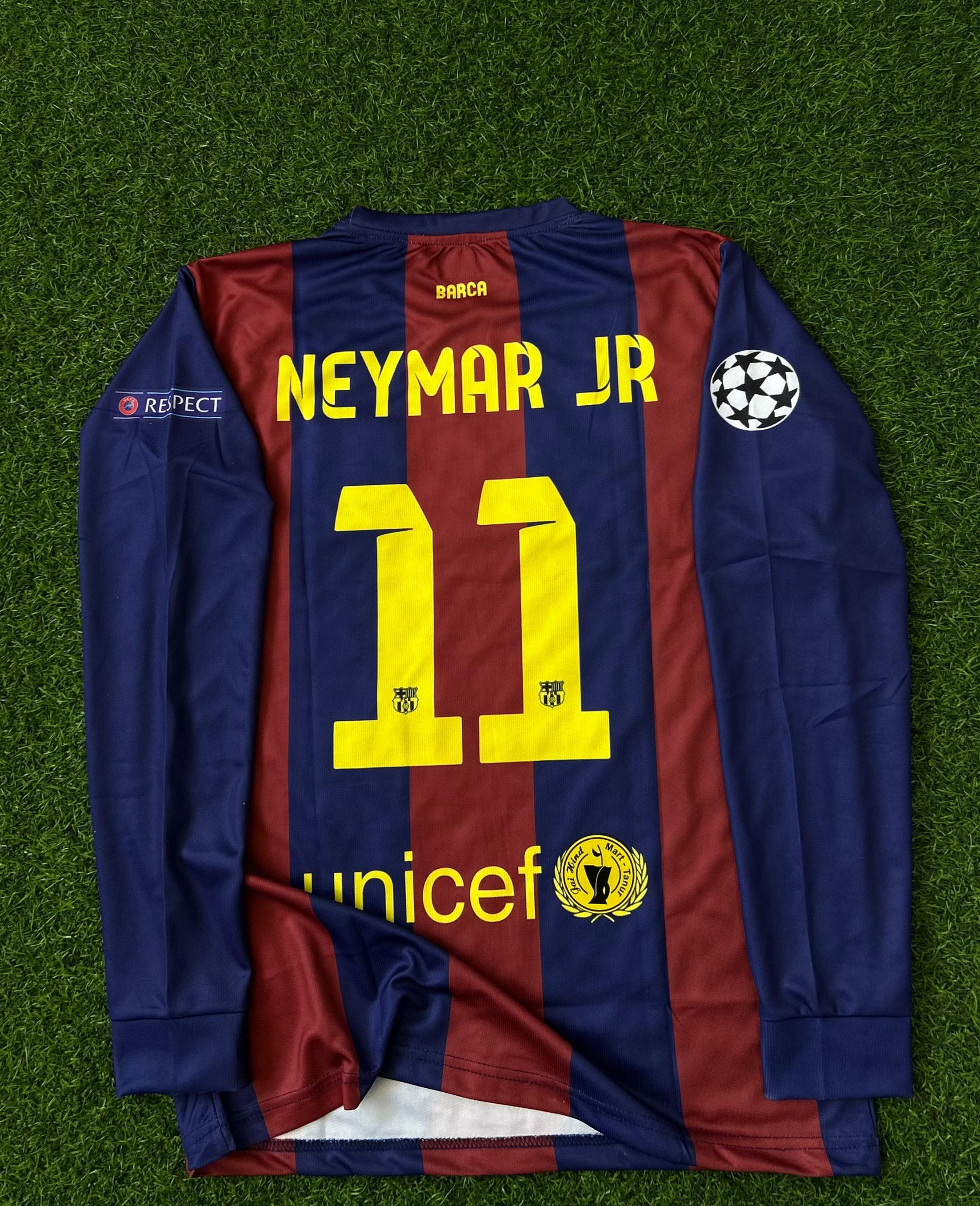 BARCELONA 2014-15 SEASON HOME KIT. FULLSLEEVE EMBROIDERY
