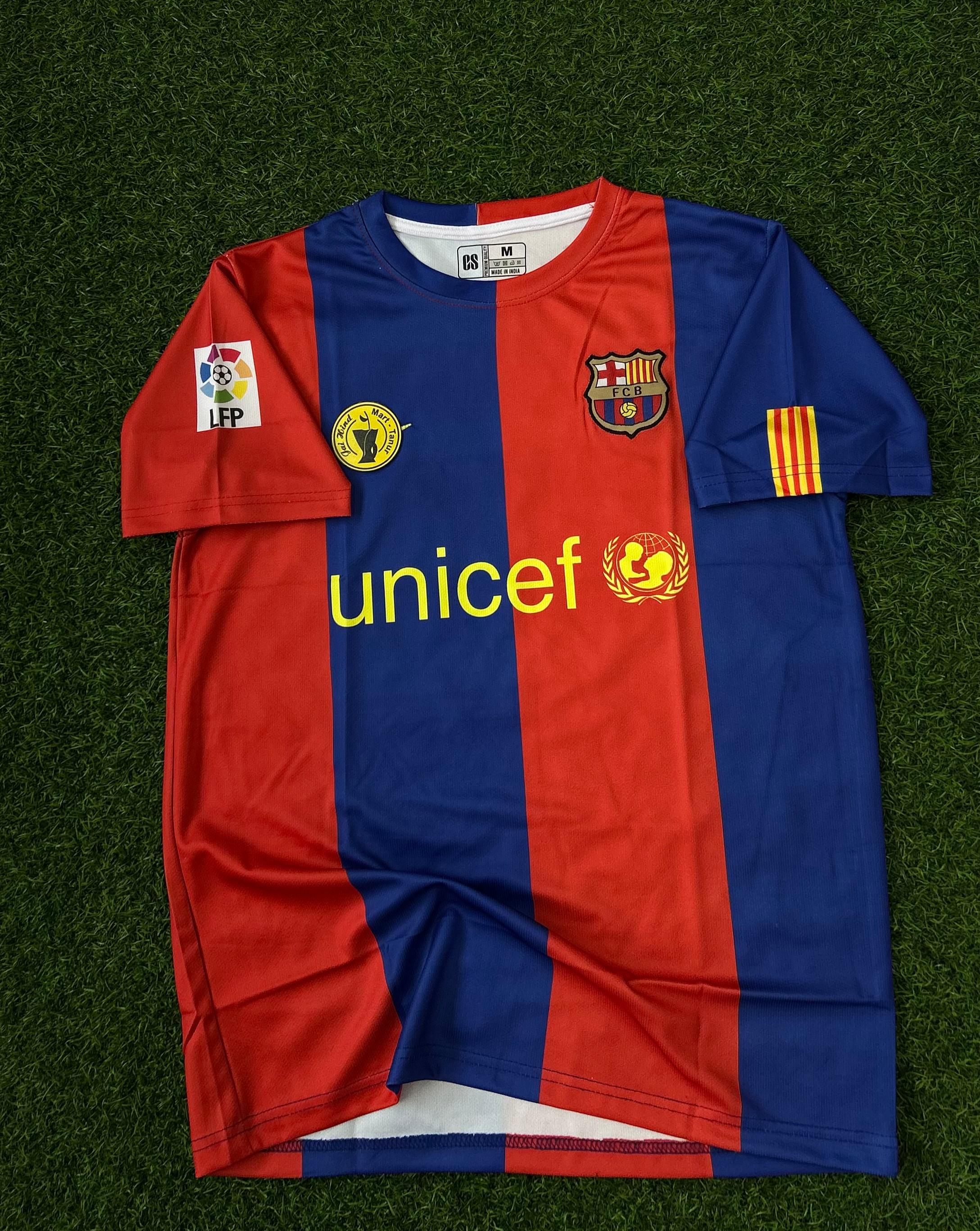 BARCELONA  2006-07 SEASON HOME KIT. HALFSLEEVE EMB ROIDERY