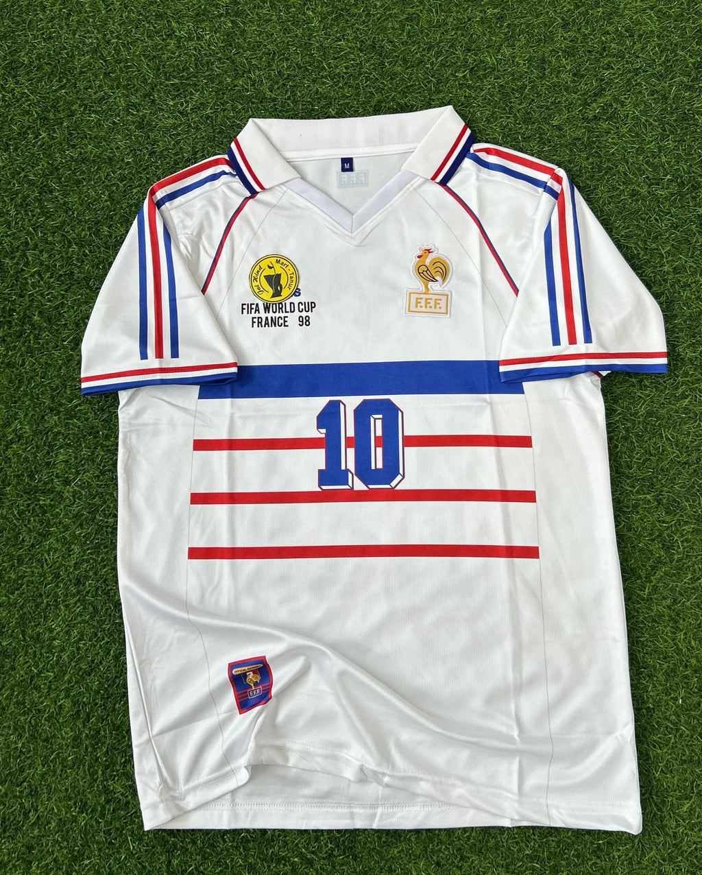 France 1998 World Cup Away Kit Zidane Retro Polo T-Shirt