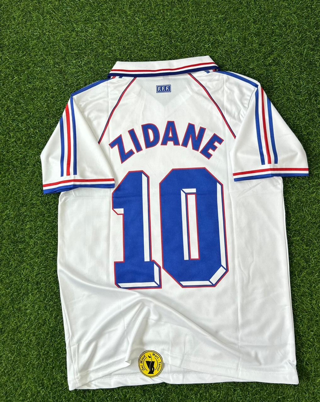 France 1998 World Cup Away Kit Zidane Retro Polo T-Shirt