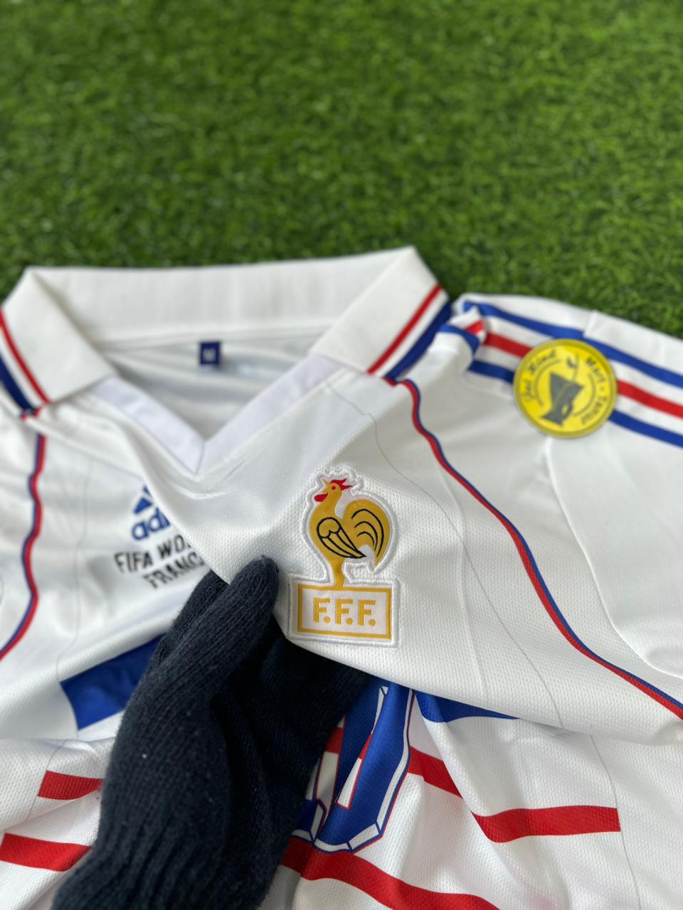 France 1998 World Cup Away Kit Zidane Retro Polo T-Shirt