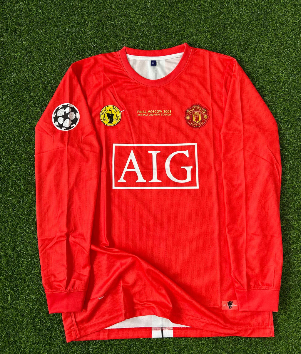 MAN UNITED 2007-08 CHAMPIONS LEAGUE HOME KIT.FULLSLEEVE EMBROIDERY