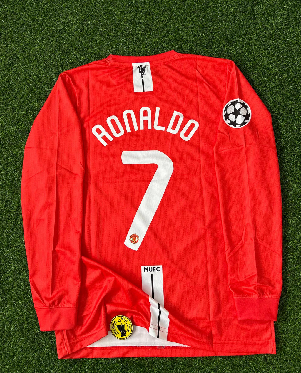 MAN UNITED 2007-08 CHAMPIONS LEAGUE HOME KIT.FULLSLEEVE EMBROIDERY