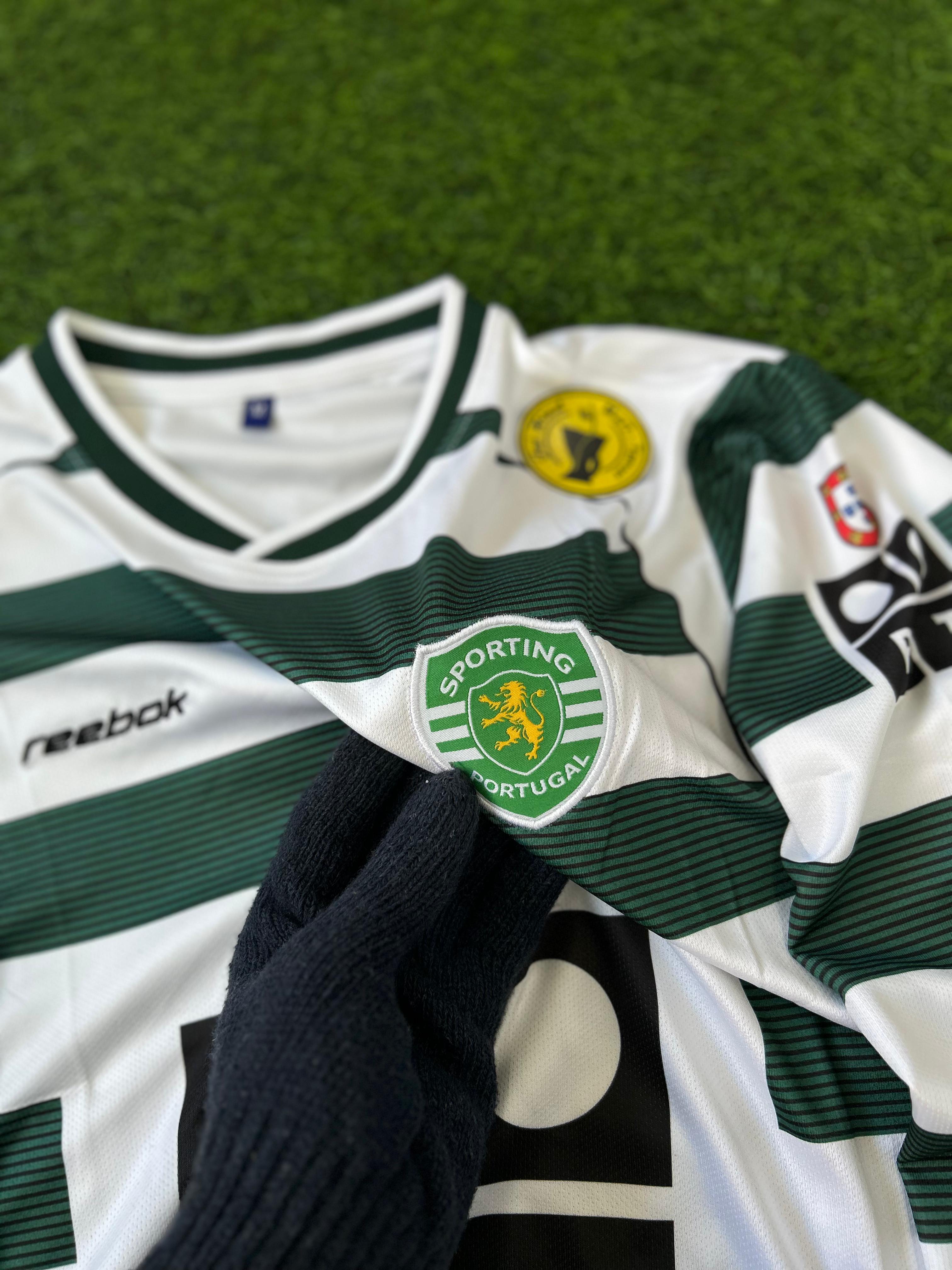 SPORTING 2001-03 SEASON HOME JERSEY . FULLSLEEVE EMBROIDERY