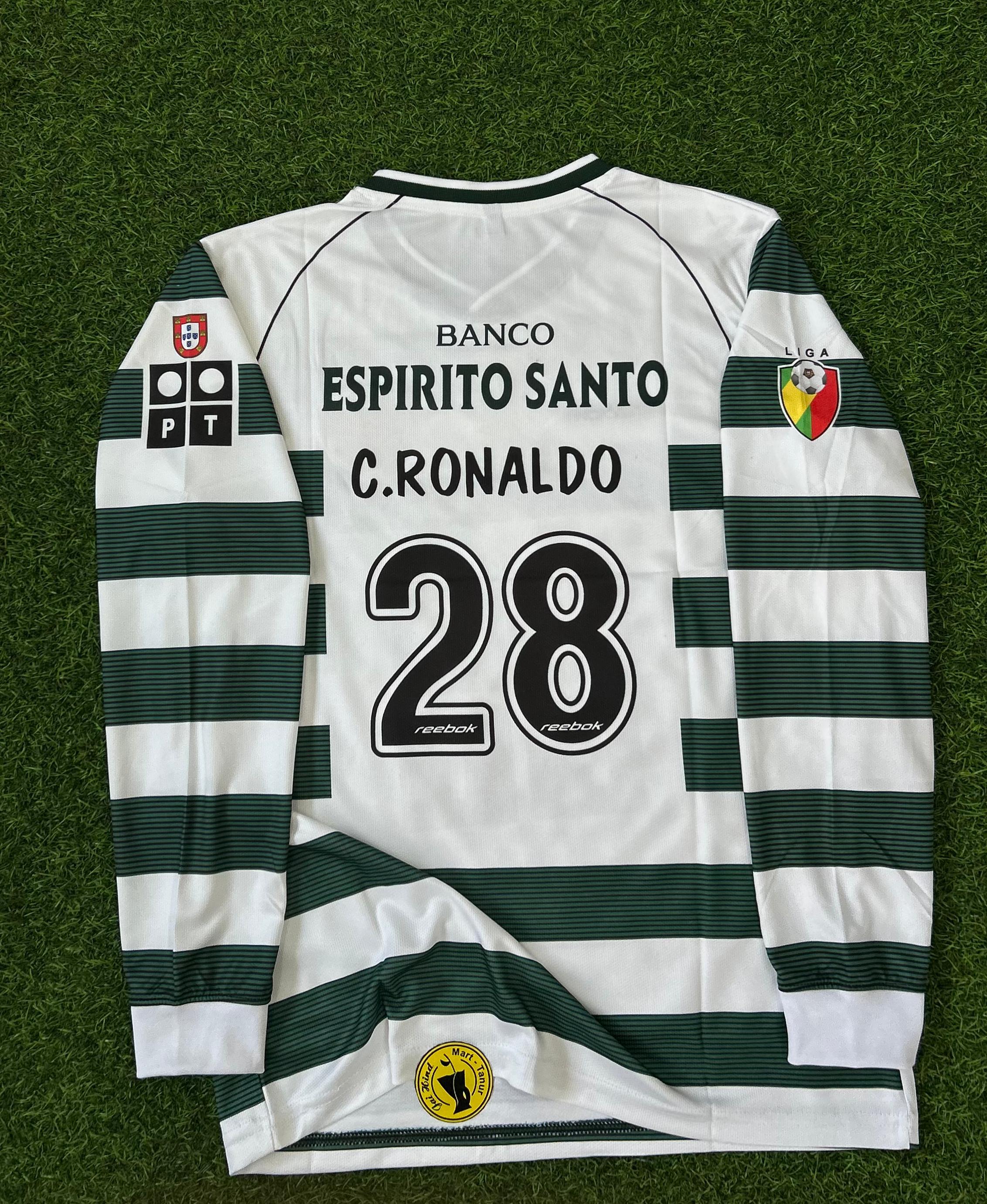 SPORTING 2001-03 SEASON HOME JERSEY . FULLSLEEVE EMBROIDERY