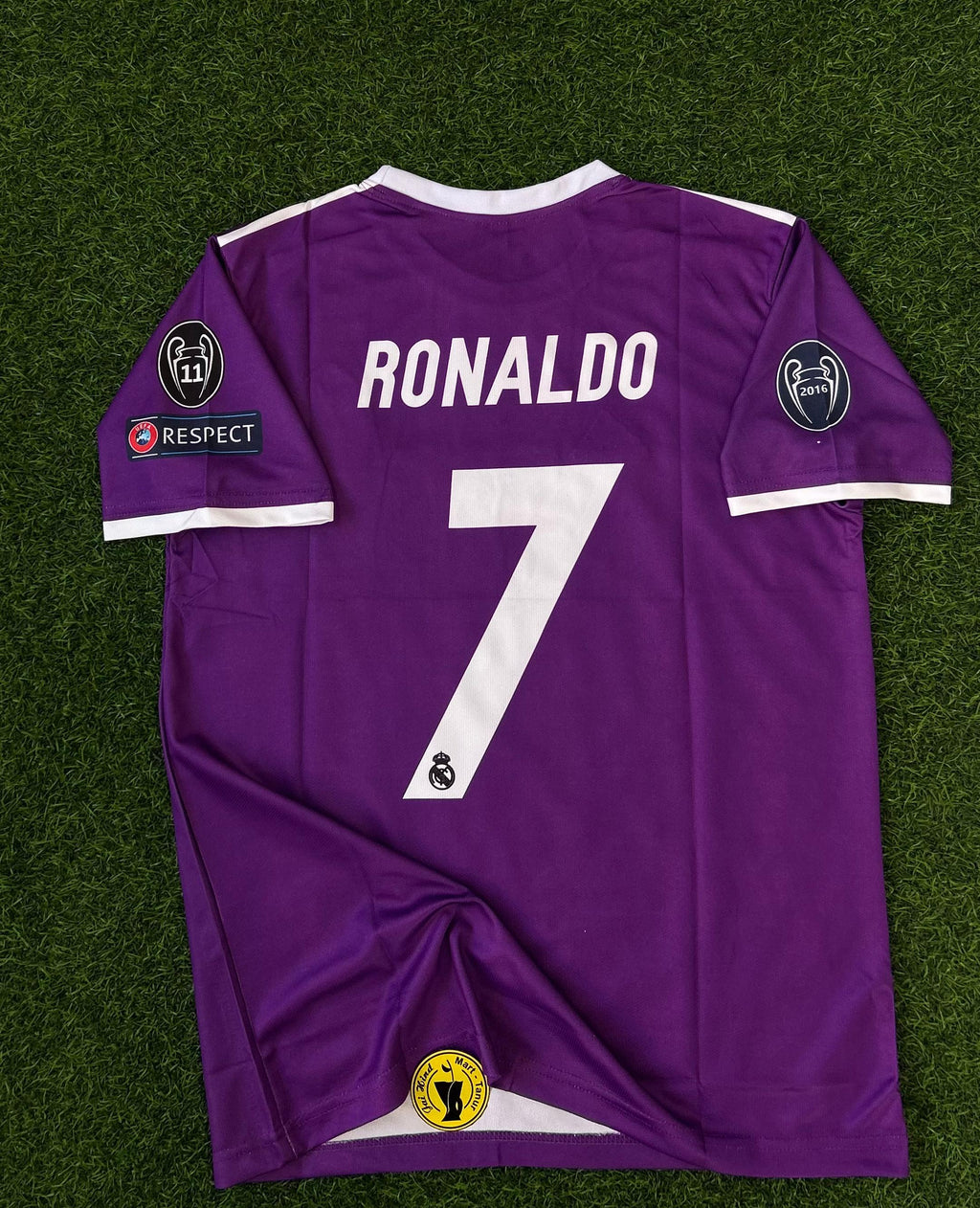 REAL MADRID 2016/17 AWAY UCL FINAL KIT  RONALDO HALFSLEEVE EMBROILEDERY PREMIUM