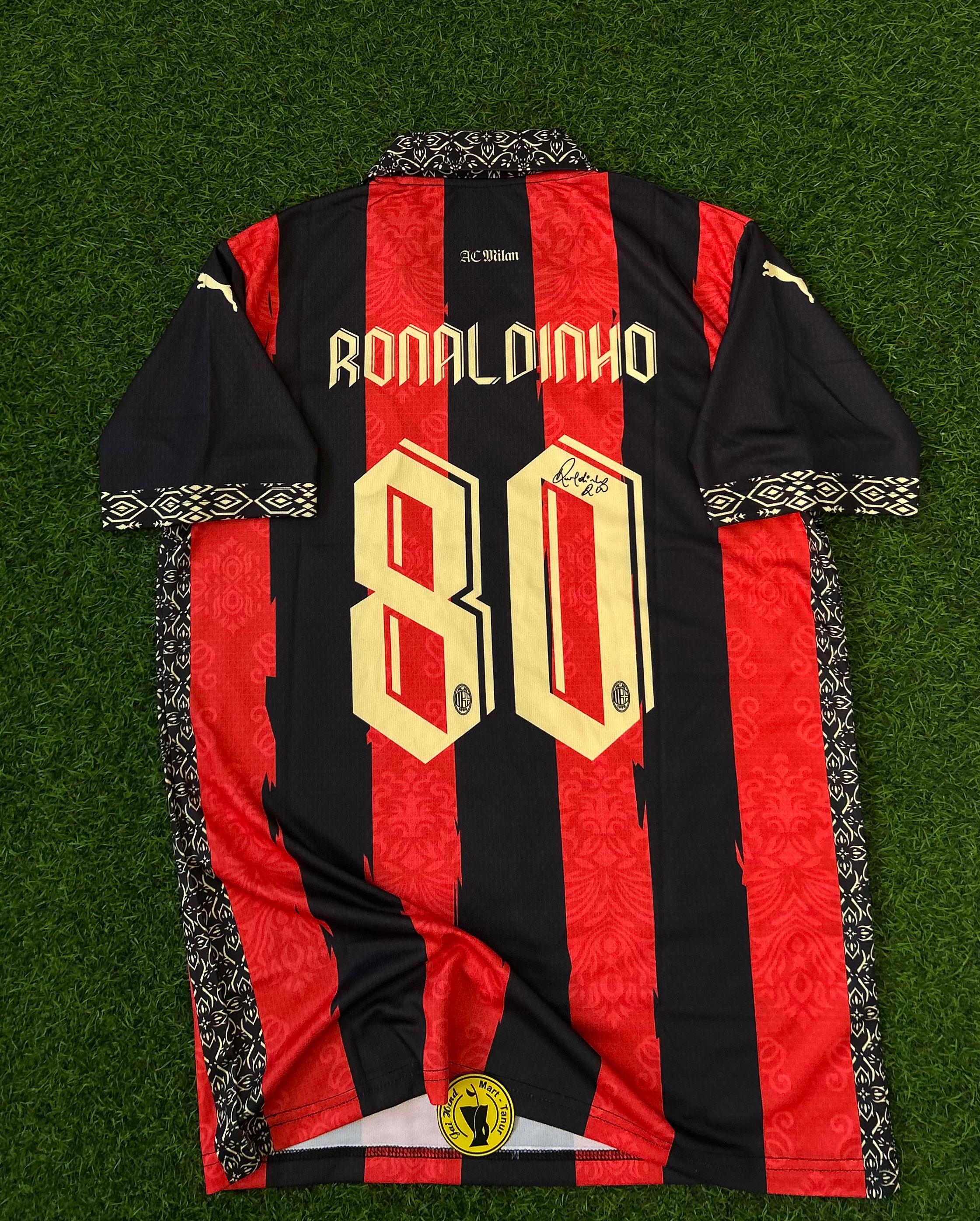 AC Milan 25/26 Home – Special Edition  Ronaldinhoonaldinho Polo T-Shirt (Retro Edition)