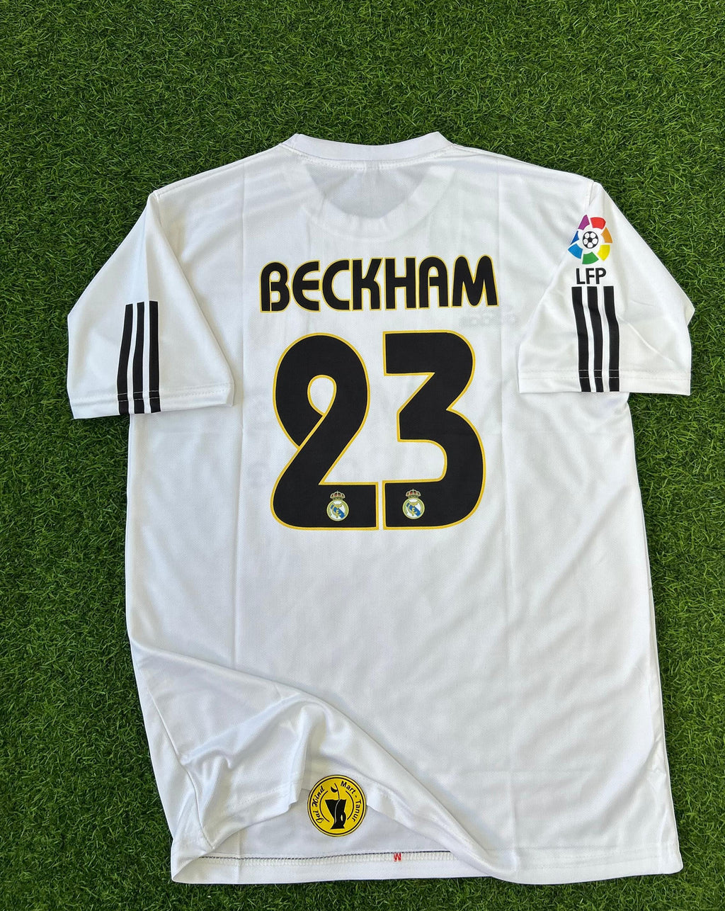 REAL MADRID 2004/05 HOME BECKHAM HALFSLEEVE EMBROILEDERY