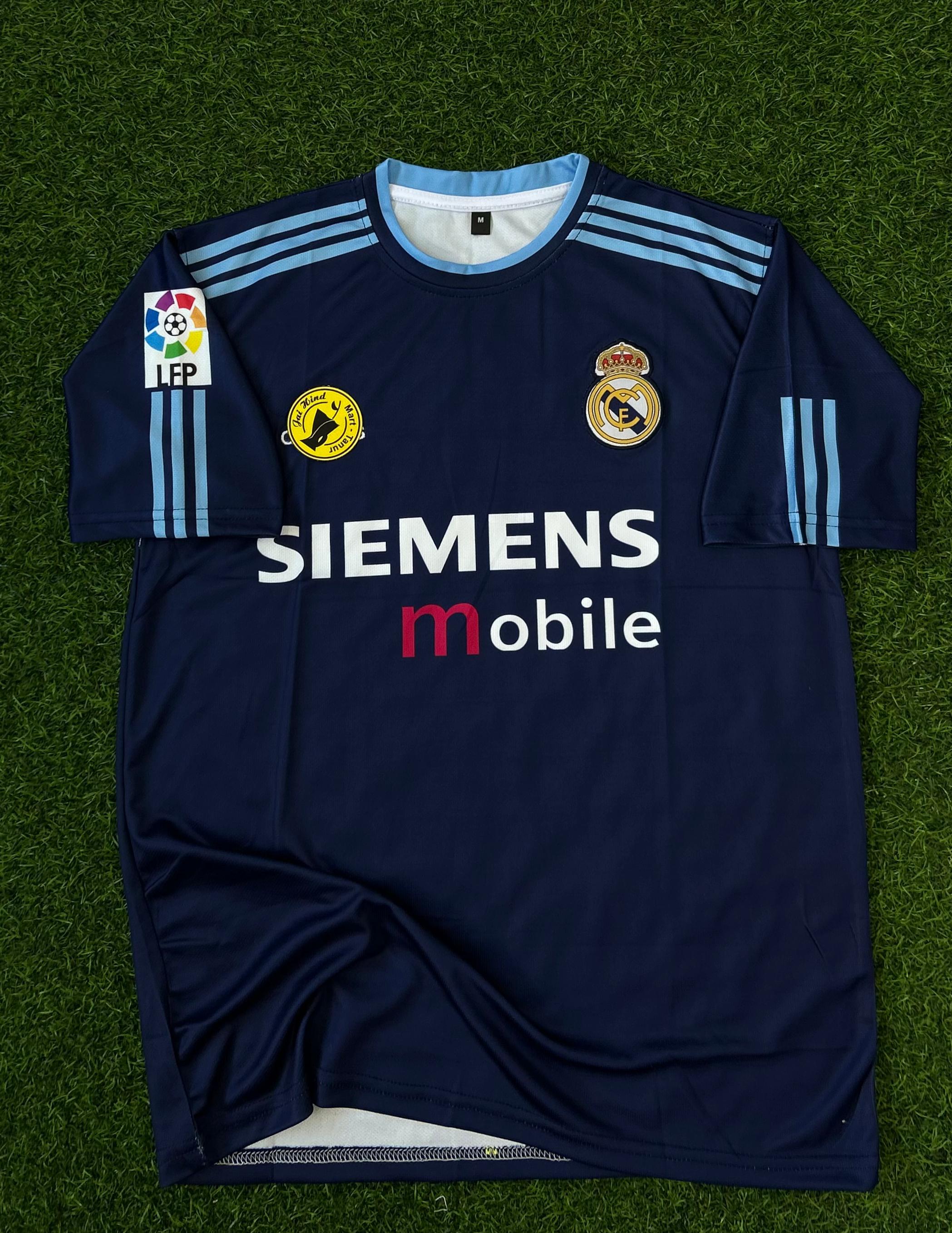 REAL MADRID 2003/04 AWAY KIT FIGO HALFSLEEVE EMBROILEDERY