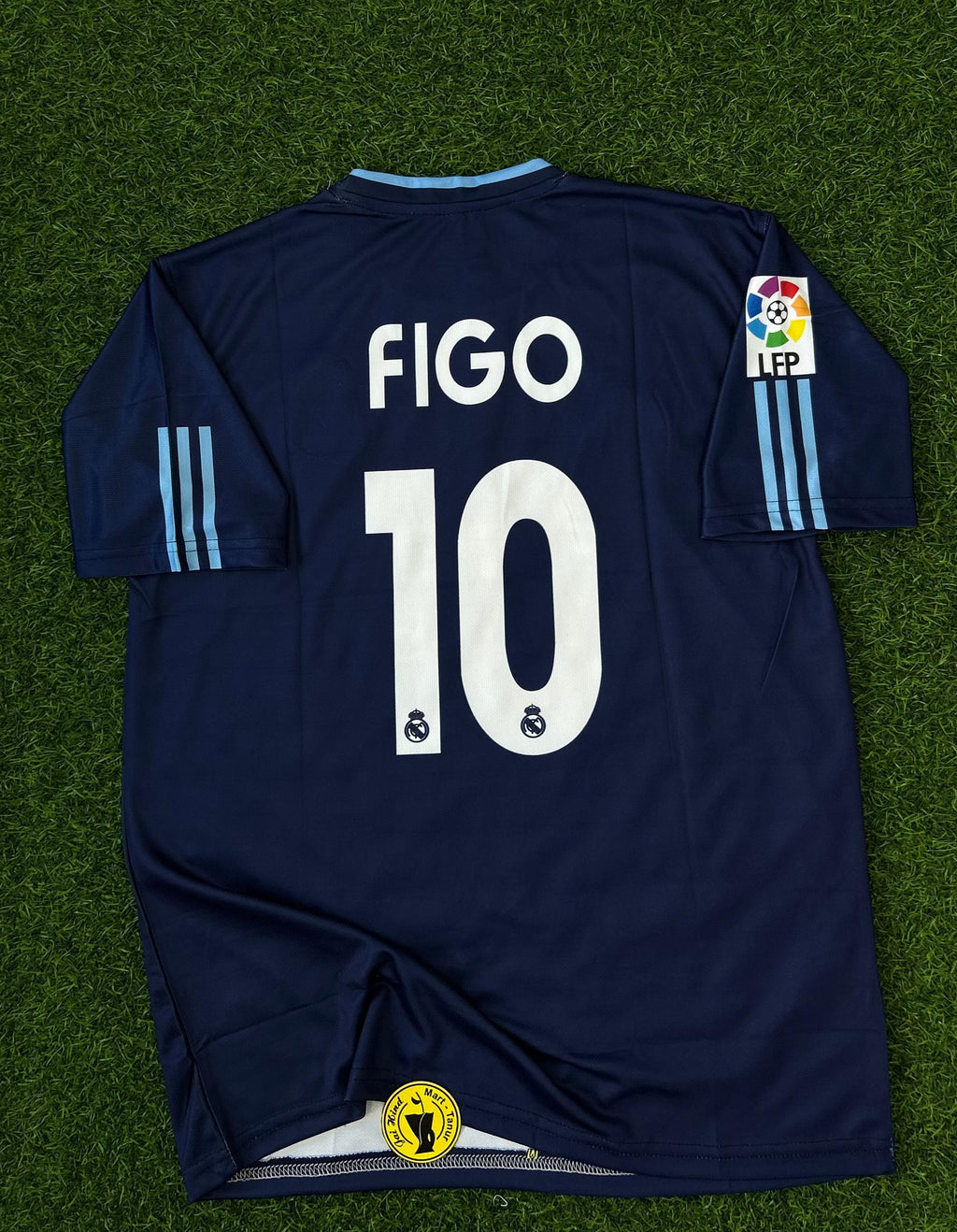 REAL MADRID 2003/04 AWAY KIT FIGO HALFSLEEVE EMBROILEDERY
