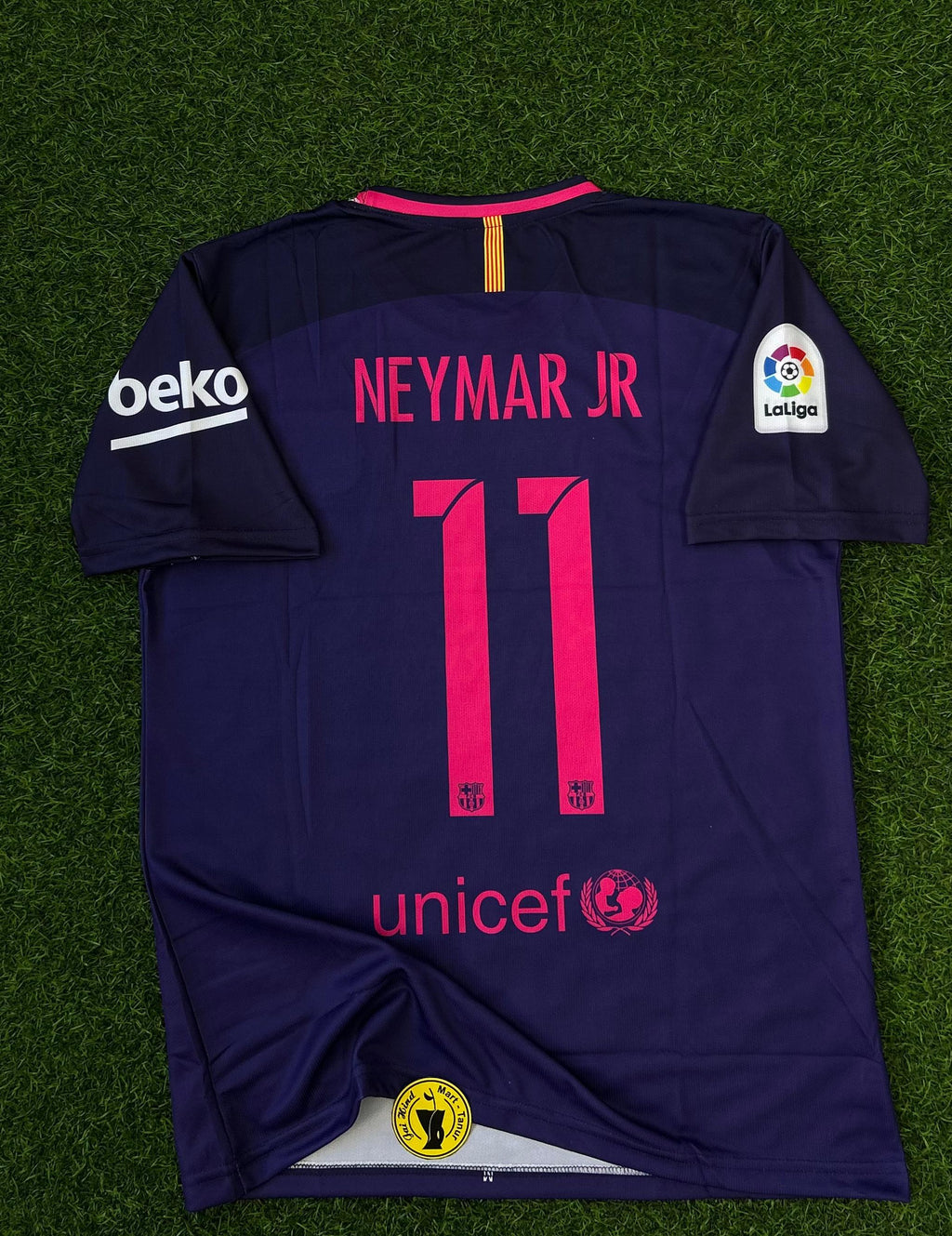 BARCELONA 2016/17 AWAY JERSEY NEYMAR JR HALFSLEEVE EMBROILEDERY
