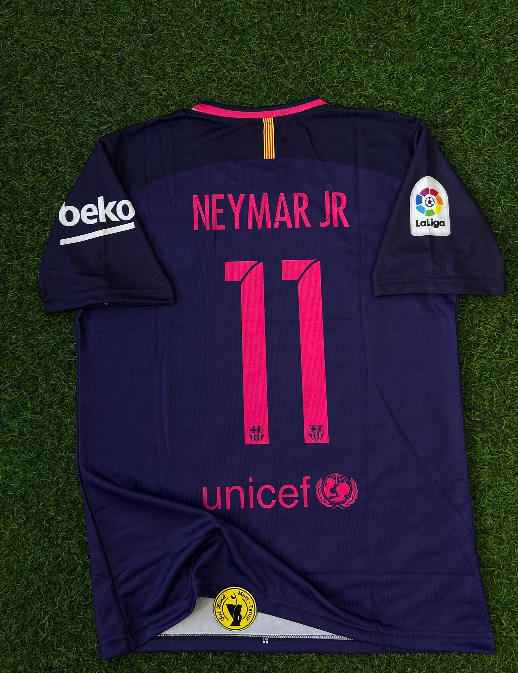 BARCELONA 2016/17 AWAY JERSEY NEYMAR JR HALFSLEEVE EMBROILEDERY