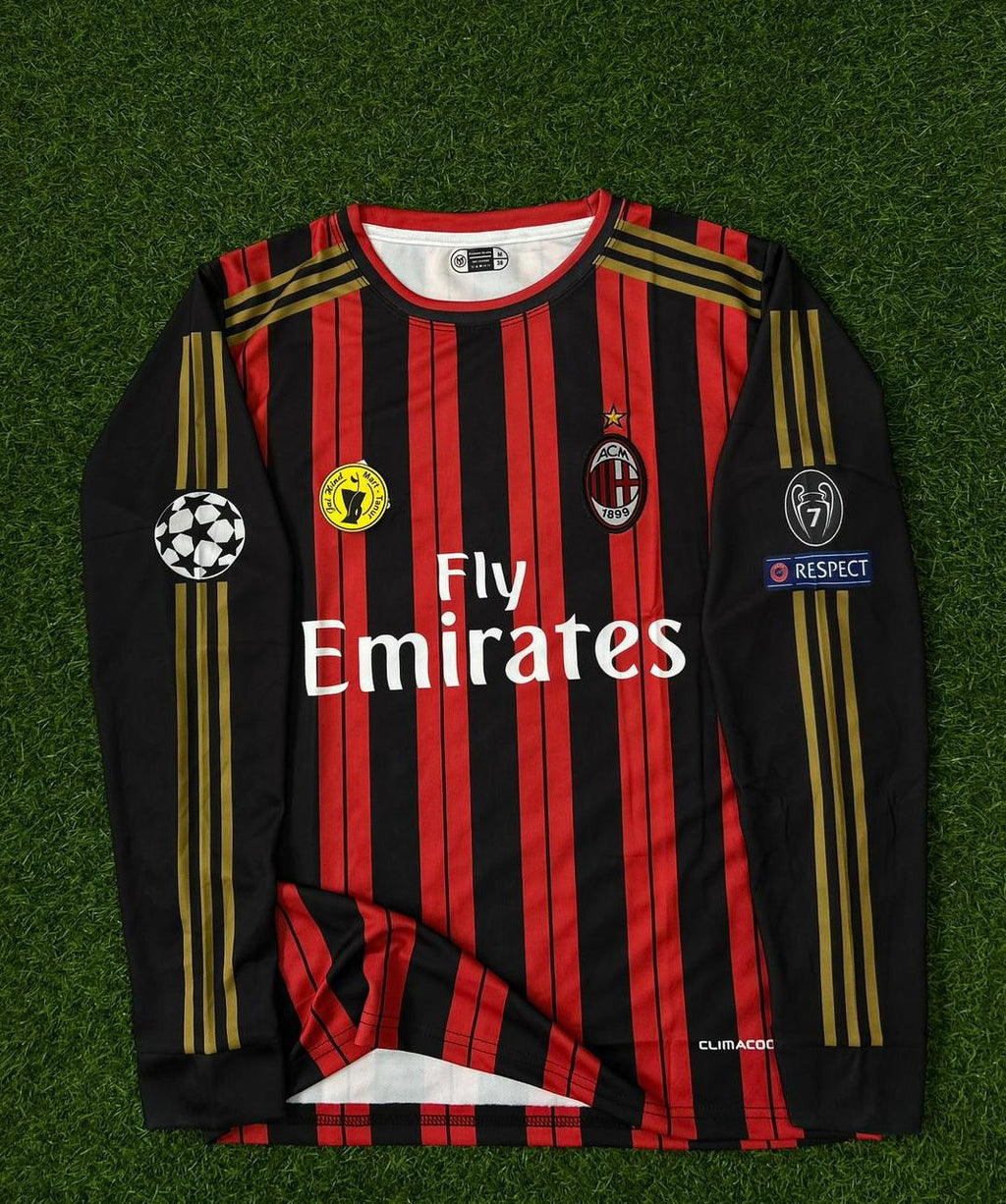 AC MILAN 2013-14 SEASON HOME KIT. FULLSLEEVE EMBROIDERY