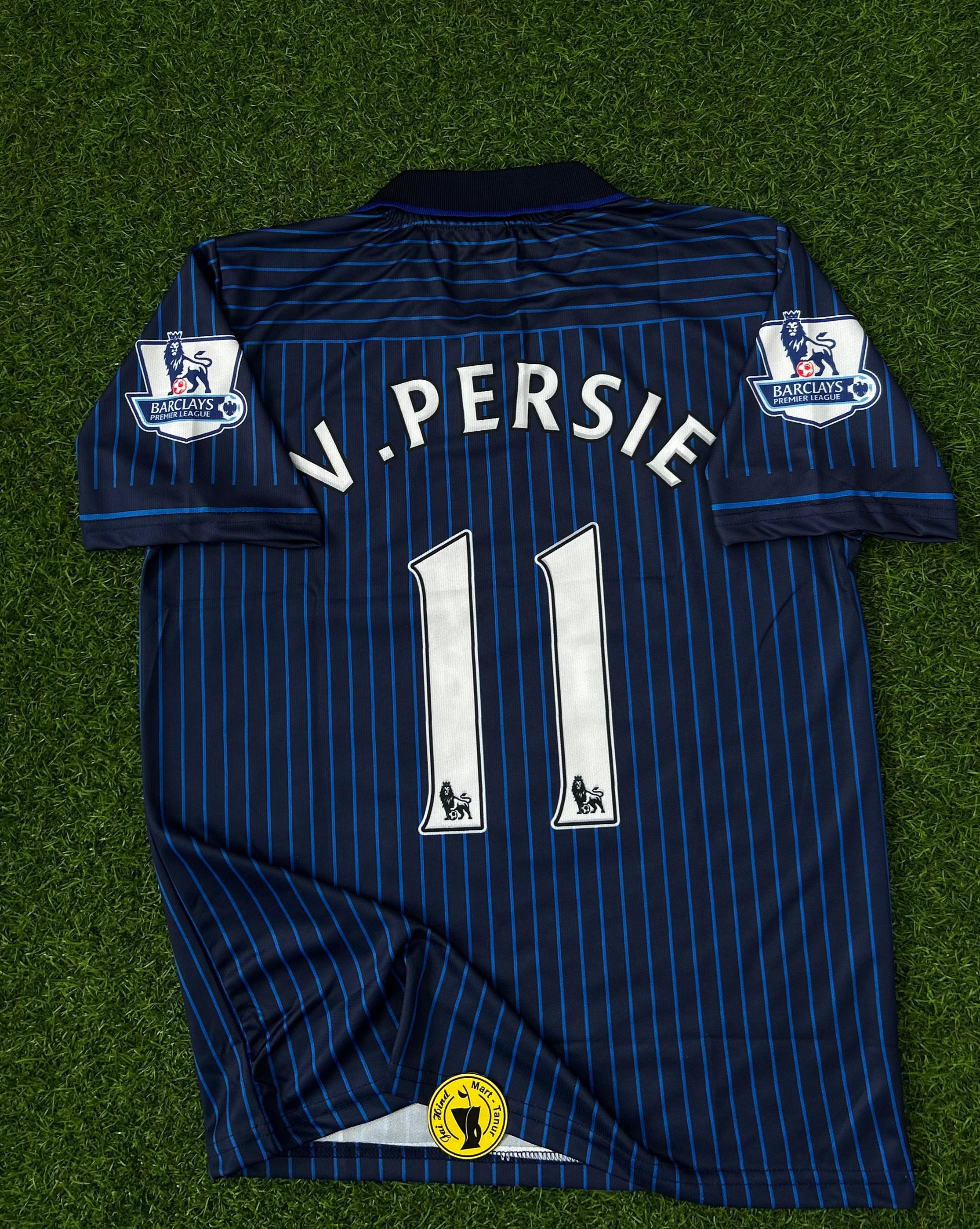 ARSENAL 2009–10 AWAY KIT – V. PERSIE Retro Polo T-Shirt (Half Sleeve, Embroidered)