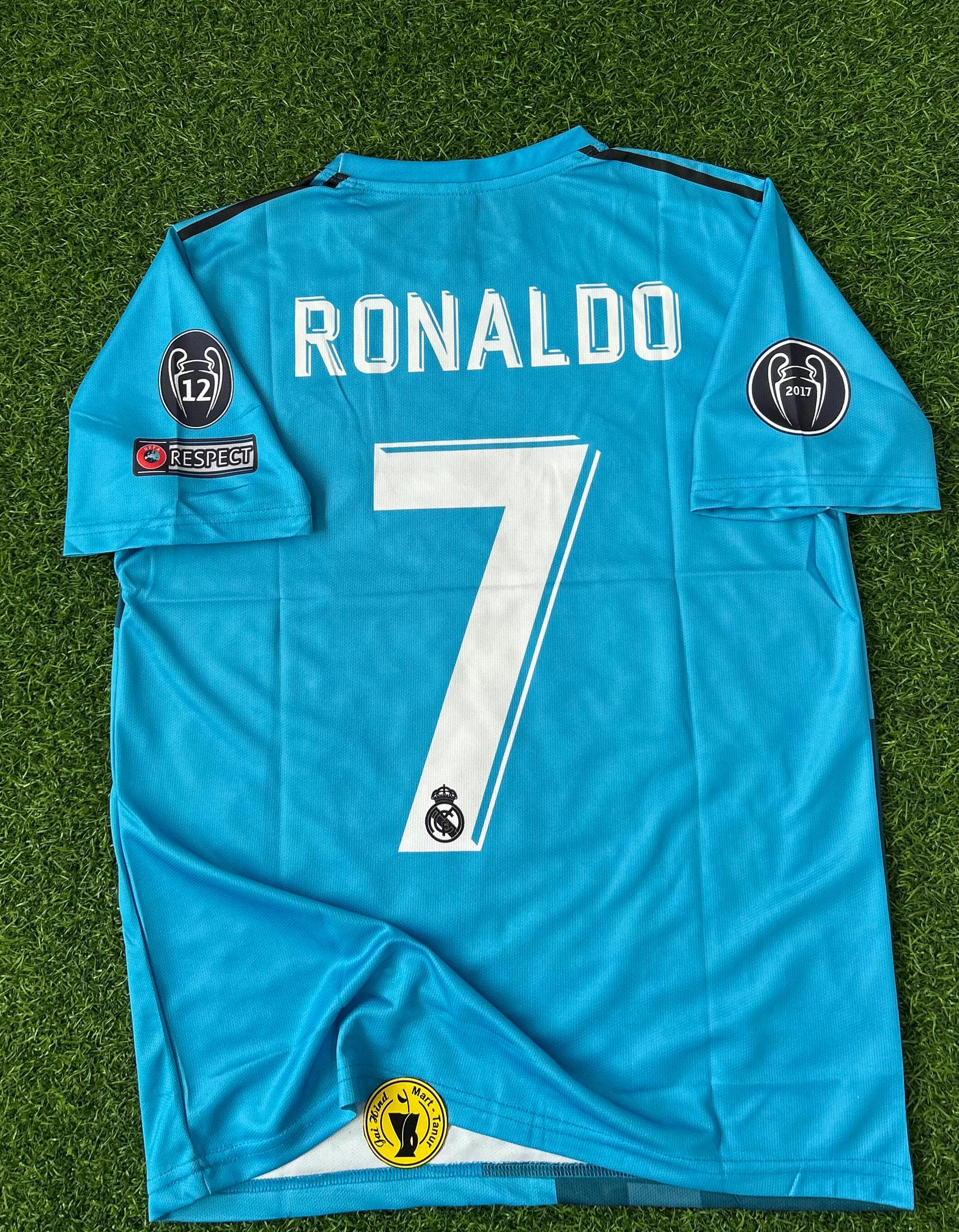REAL MADRID 2017/18 AWAY JERSEY  RONALDO HALFSLEEVE EMBROILEDERY PREMIUM