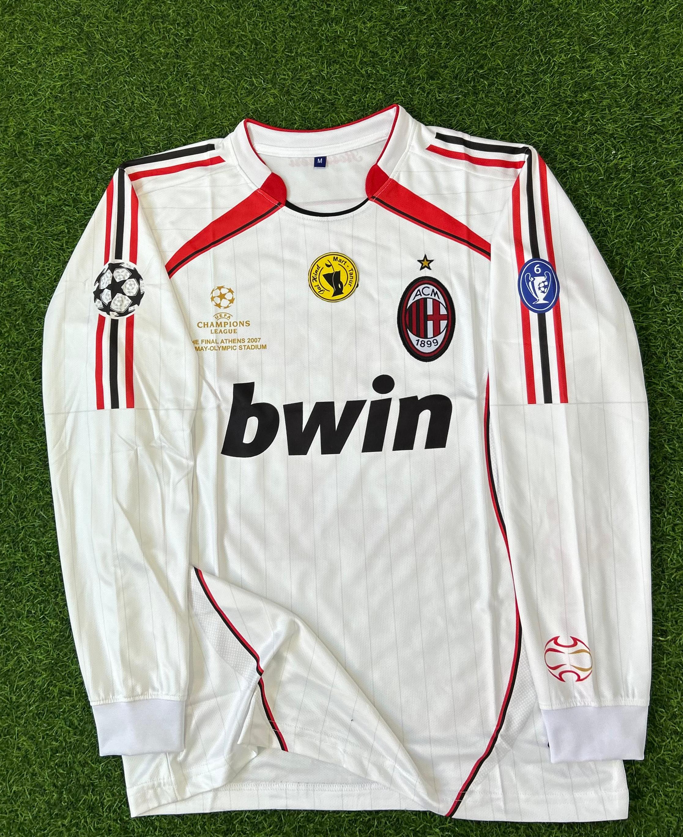 AC MILAN 2006-07SEASON AWAY KIT. FULLSLEEVE POLO EMBROIDERY
