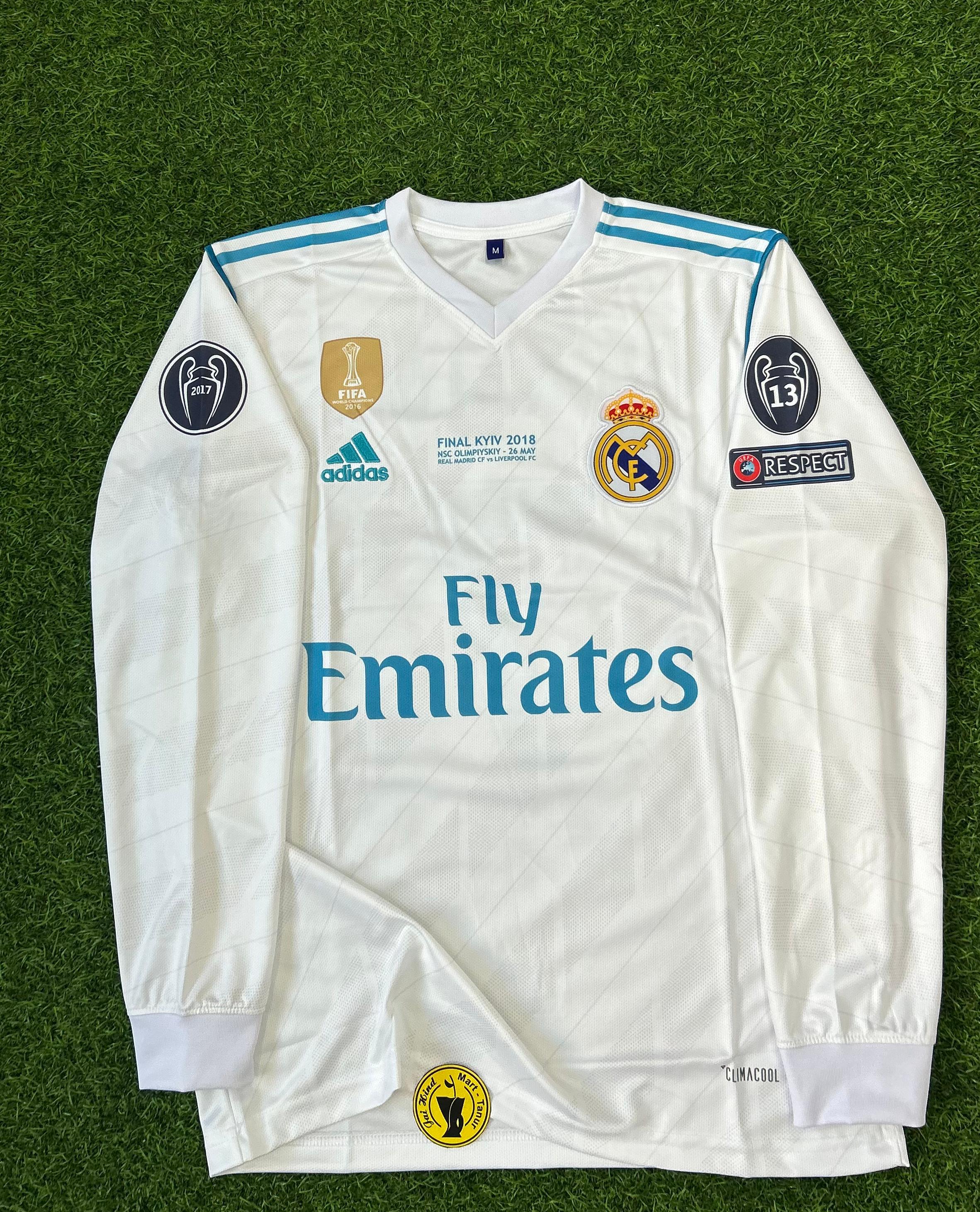 REAL MADRID 2017-18 SEASON HOME KIT. FULLSLEEVE EMBROIDERY