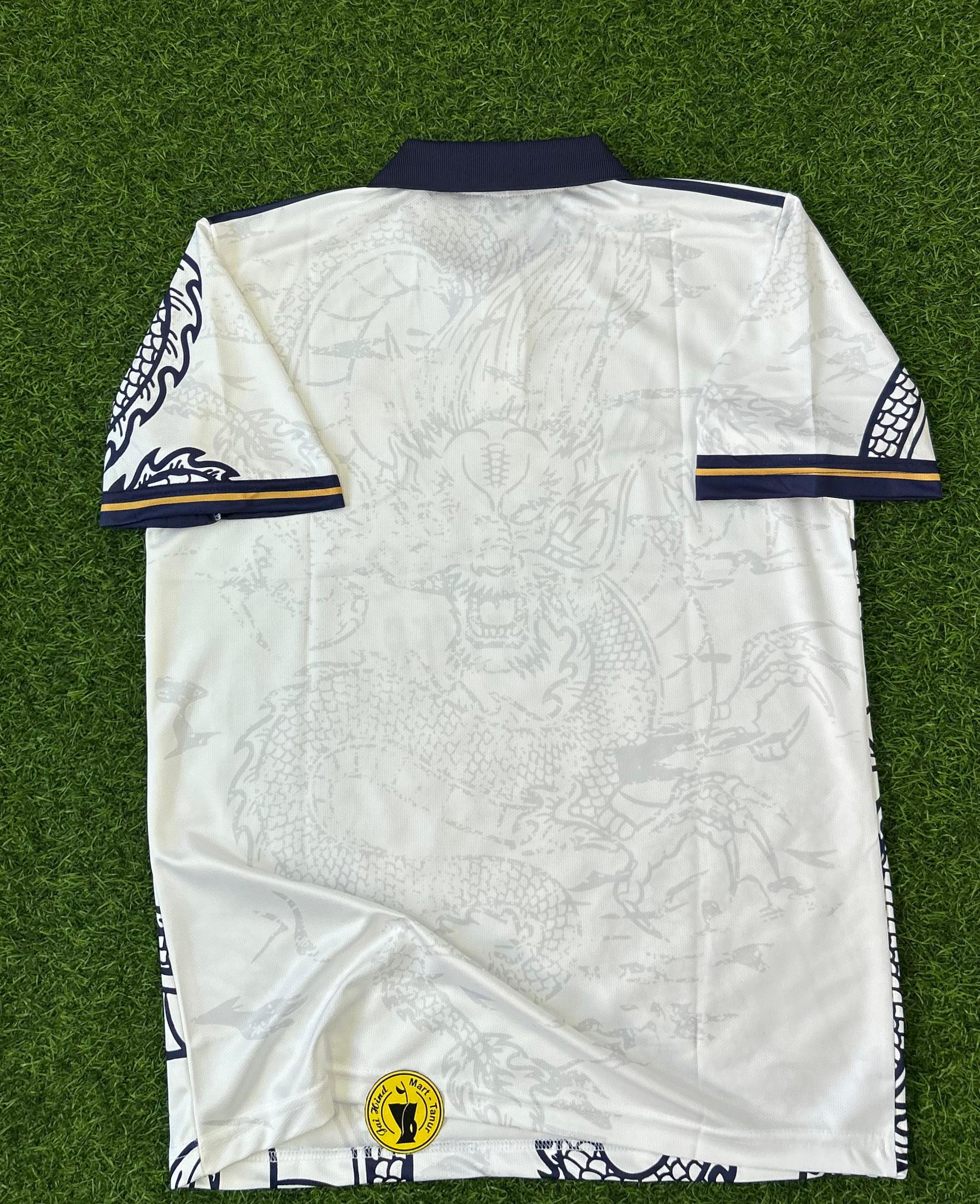 REAL MADRID – SPECIAL EDITION WHITE DRAGON Retro Polo T-Shirt (Half Sleeve, Embroidered)