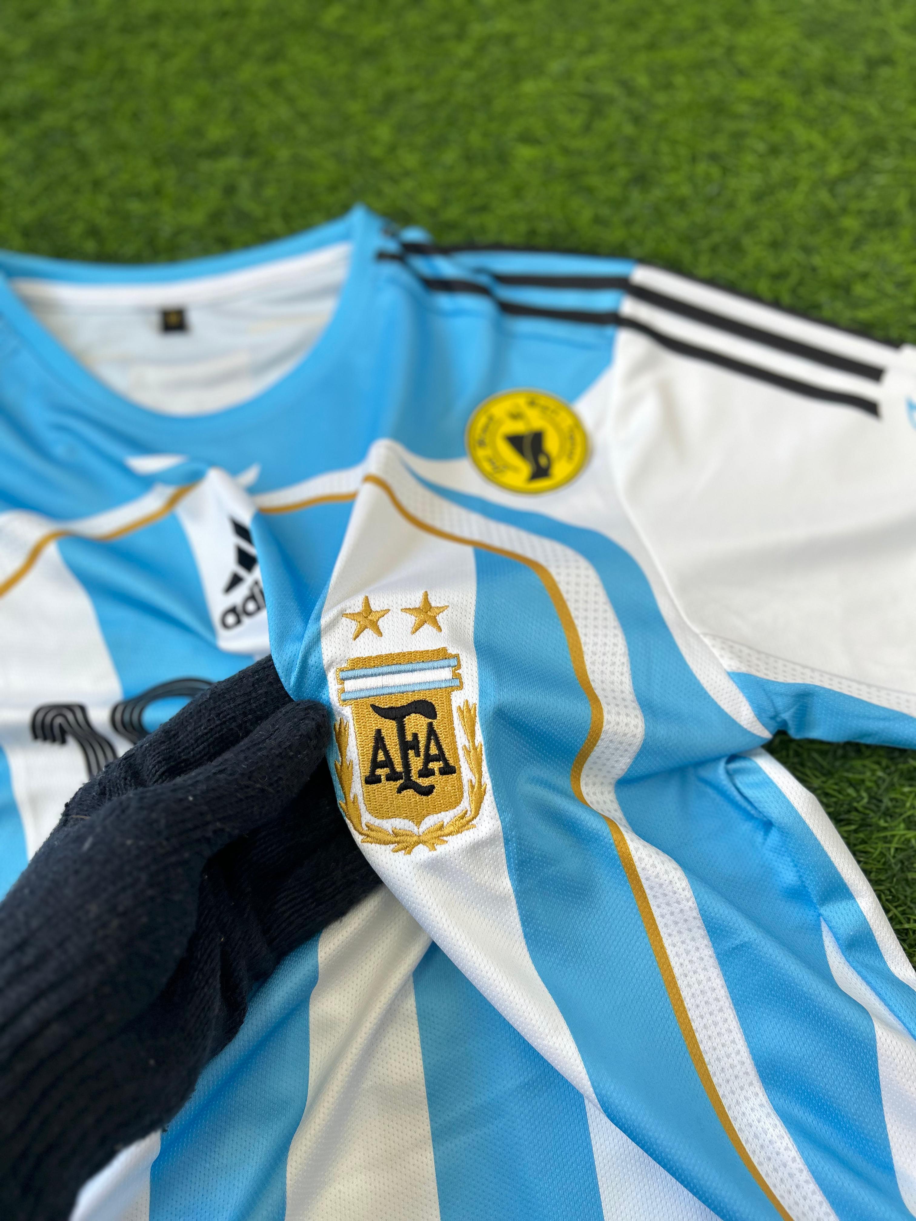 ARGENTINA 2006 WORLDCUP HOME KIT.HALFSLEEVE EMBROIDERY