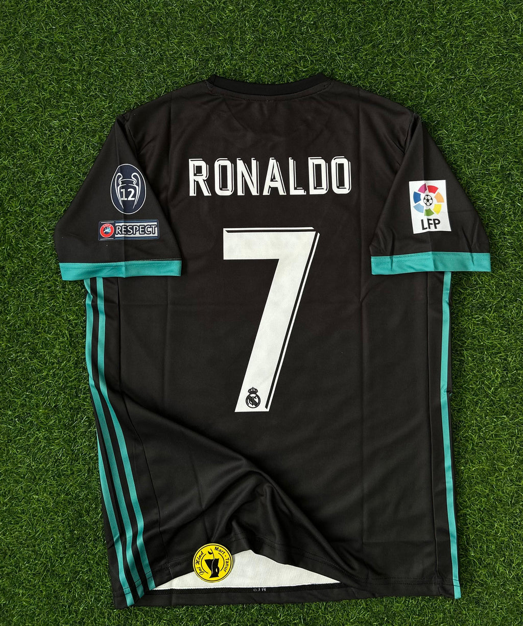 REAL MADRIS 2017-18 AWAY KIT RONALDO HALF SLEEVE EMBROILEDERY PREMIUM QUALITY