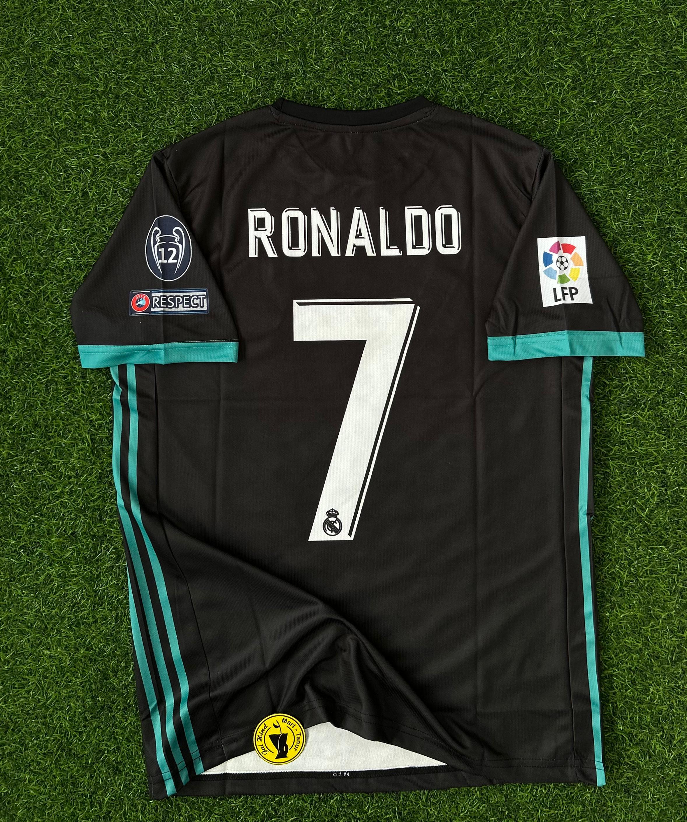 REAL MADRIS 2017-18 AWAY KIT RONALDO HALF SLEEVE EMBROILEDERY PREMIUM QUALITY