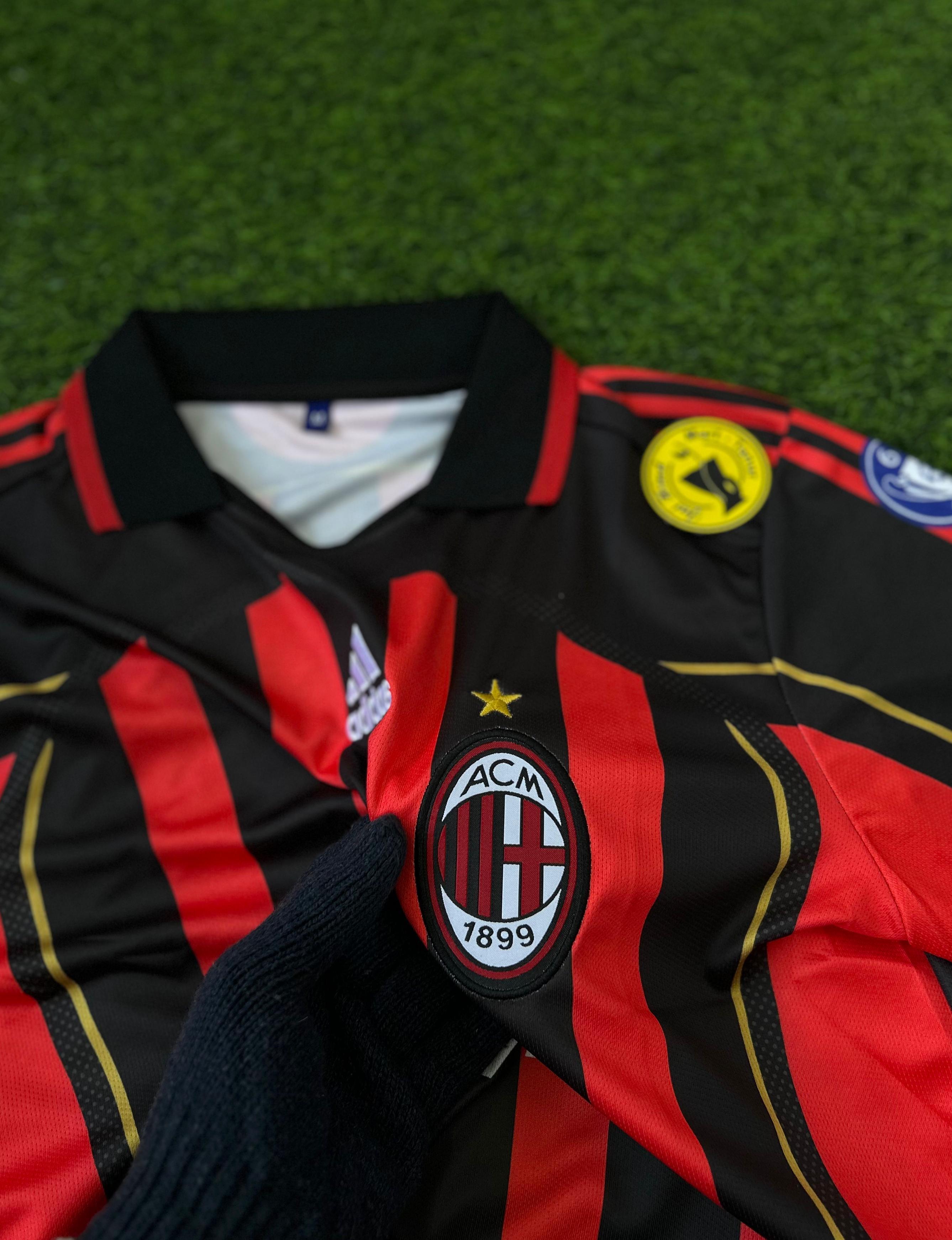 AC MILAN 2006–07 HOME KIT  MALDINI Edition  Half-Sleeve Polo T-Shirt (Embroidered)