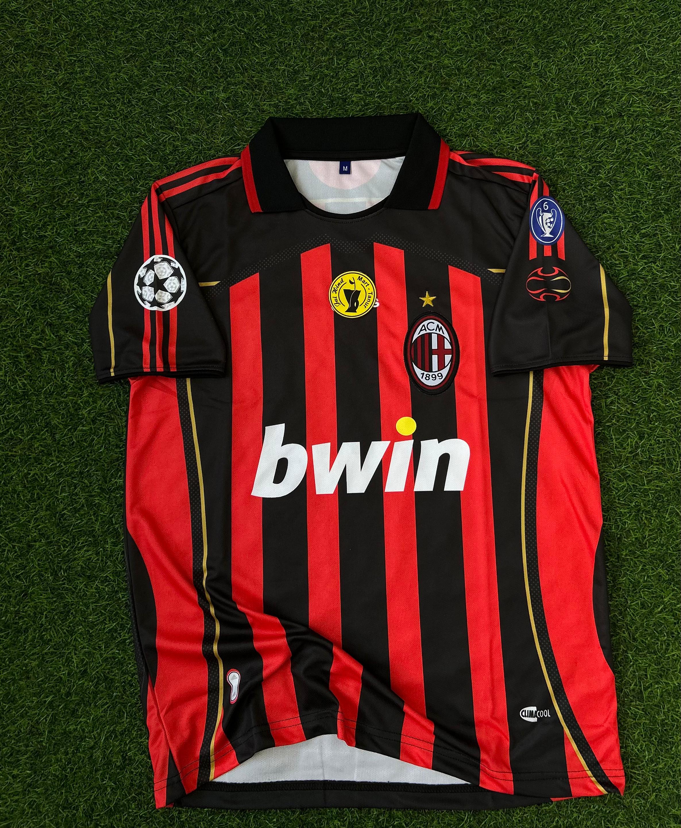 AC MILAN 2006–07 HOME KIT  MALDINI Edition  Half-Sleeve Polo T-Shirt (Embroidered)