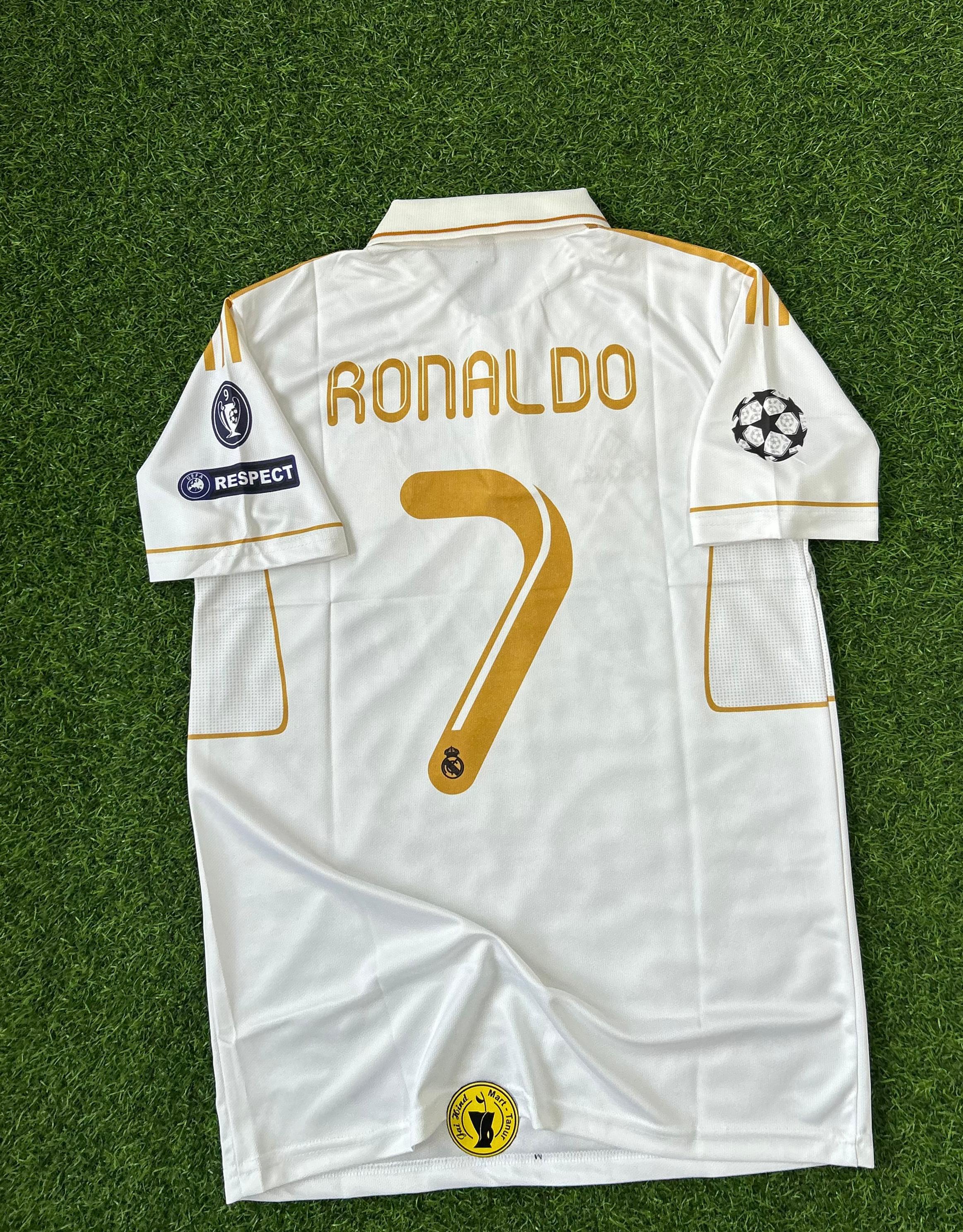 REAL MADRID 2011/12 HOME KIT RONALDO Edition  Half-Sleeve Polo T-Shirt (Embroidered)