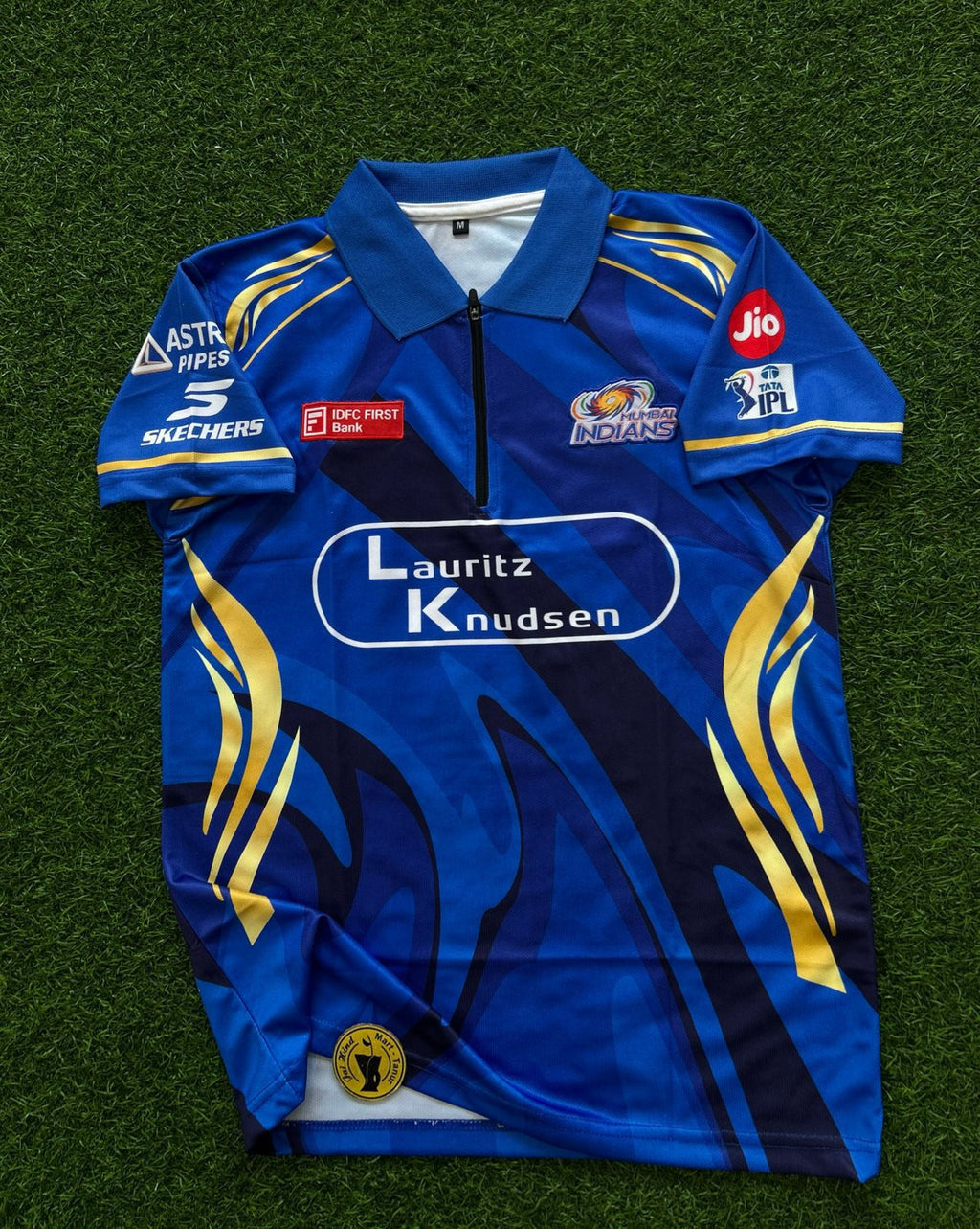 Mumbai Indians IPL Kit Hardik Cricket Jersey – Half Sleeve Polo Sublimation with Zip