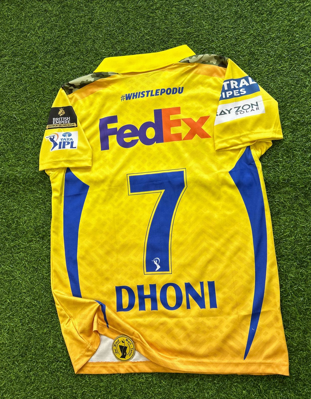 Chennai Super Kings IPL Dhoni Cricket Jersey – Half Sleeve Polo Sublimation