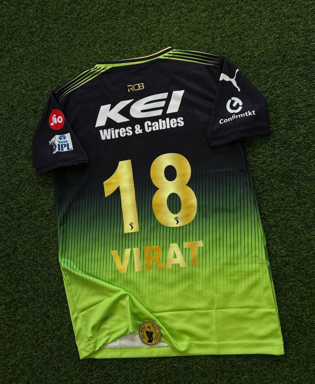 Royal Challengers Bengaluru (RCB) IPL Kit Virat Cricket Jersey – Half Sleeve V-Neck Embroidery