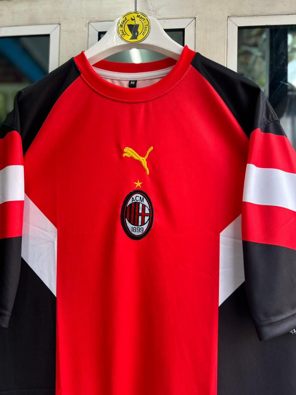 AC Milan Special Edition Fivesleeve Embroidered Roundneck T-Shirt