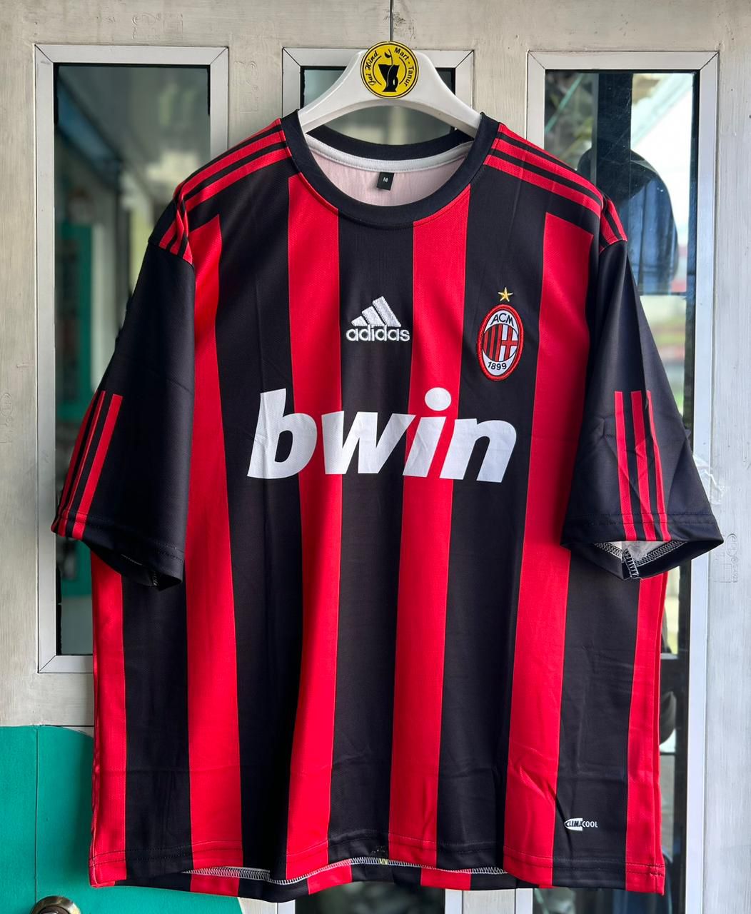 AC MILAN 2008–09 HOME KIT BECKHAM FIVESLEEVE EMBROILDERY ROUNDNECK