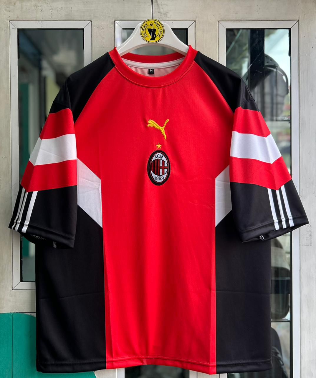 AC Milan Special Edition Fivesleeve Embroidered Roundneck T-Shirt