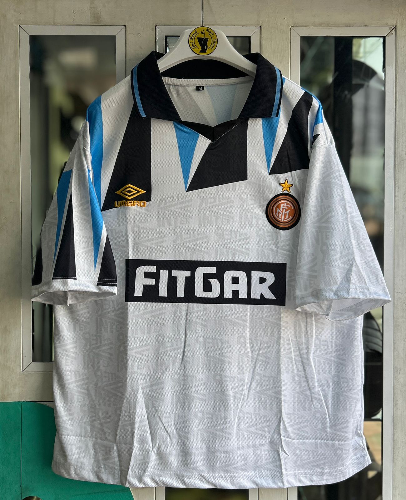 INTERMILAN 1991–92 Kit – Zanetti Five-Sleeve Embroidered Polo (Retro)