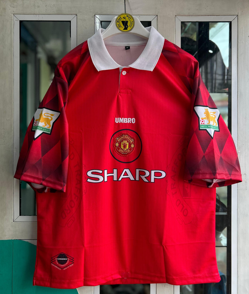 MAN UNITED 1996–97 Home Kit Beckham Retro Embroidered Polo