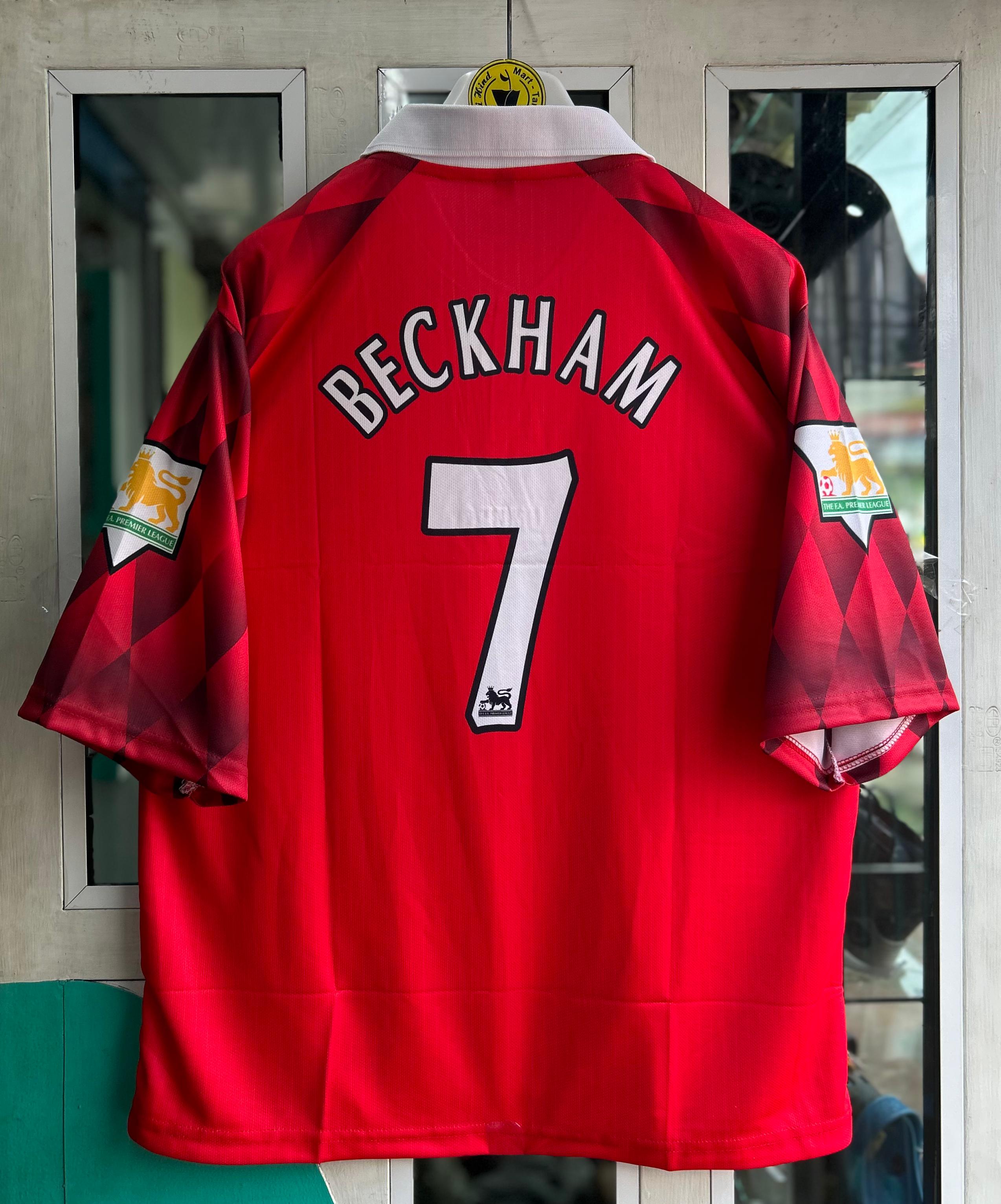 MAN UNITED 1996–97 Home Kit Beckham Retro Embroidered Polo