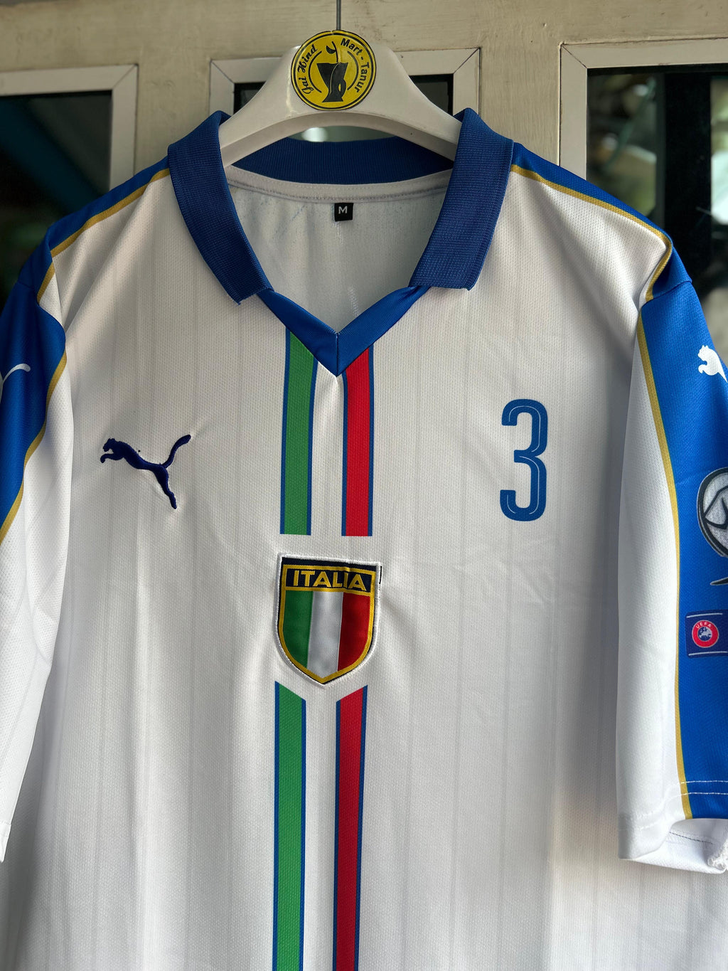 Italy 2016 Away Kit Maldini Five-Sleeve Embroidered Polo