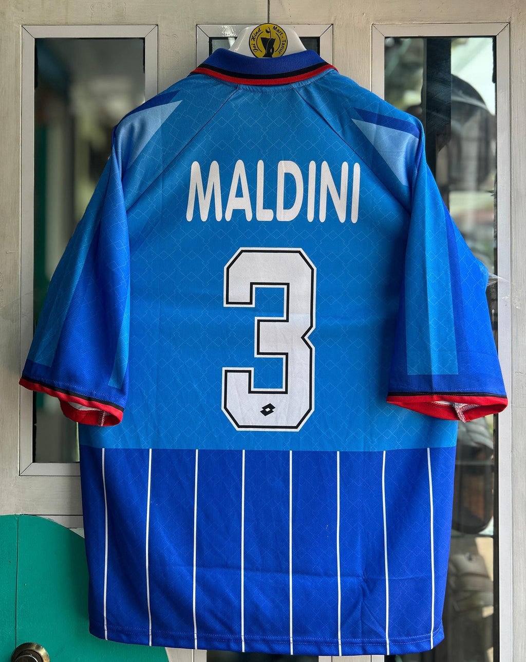 AC Milan 1995–96 Fourth Kit Maldini Five-Sleeve Embroidered Polo