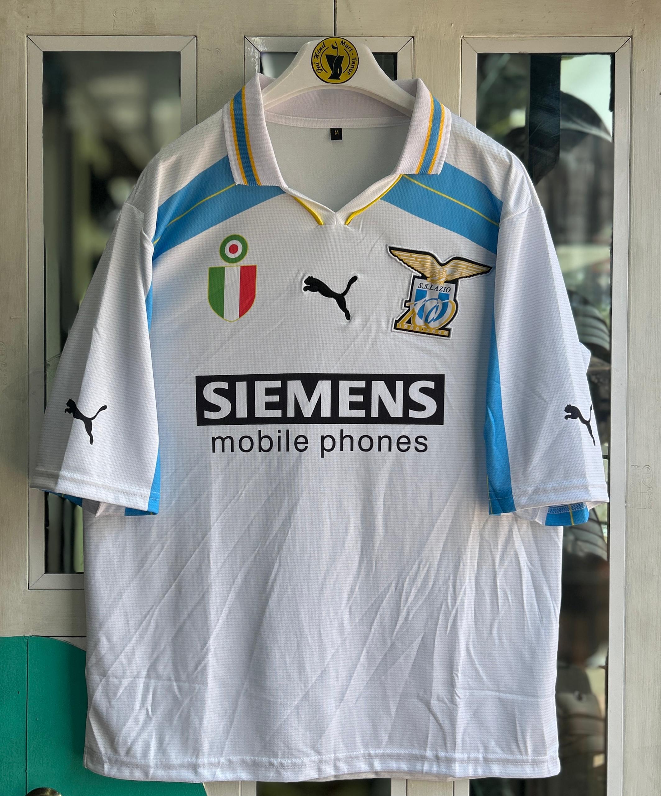 S.S. Lazio 2000–01 Centenary Away Kit Crespo Five-Sleeve Embroidered Polo