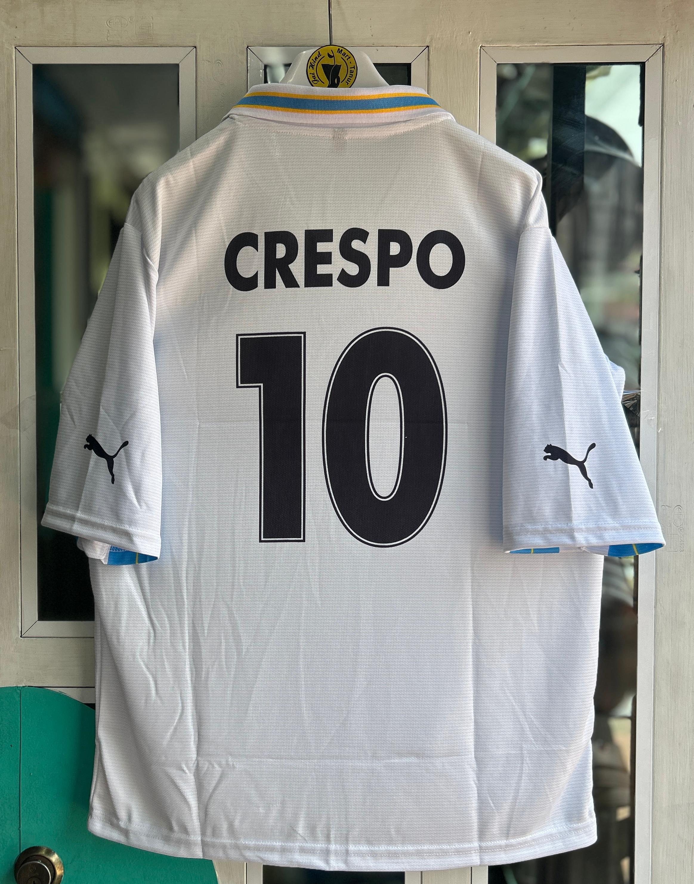 S.S. Lazio 2000–01 Centenary Away Kit Crespo Five-Sleeve Embroidered Polo