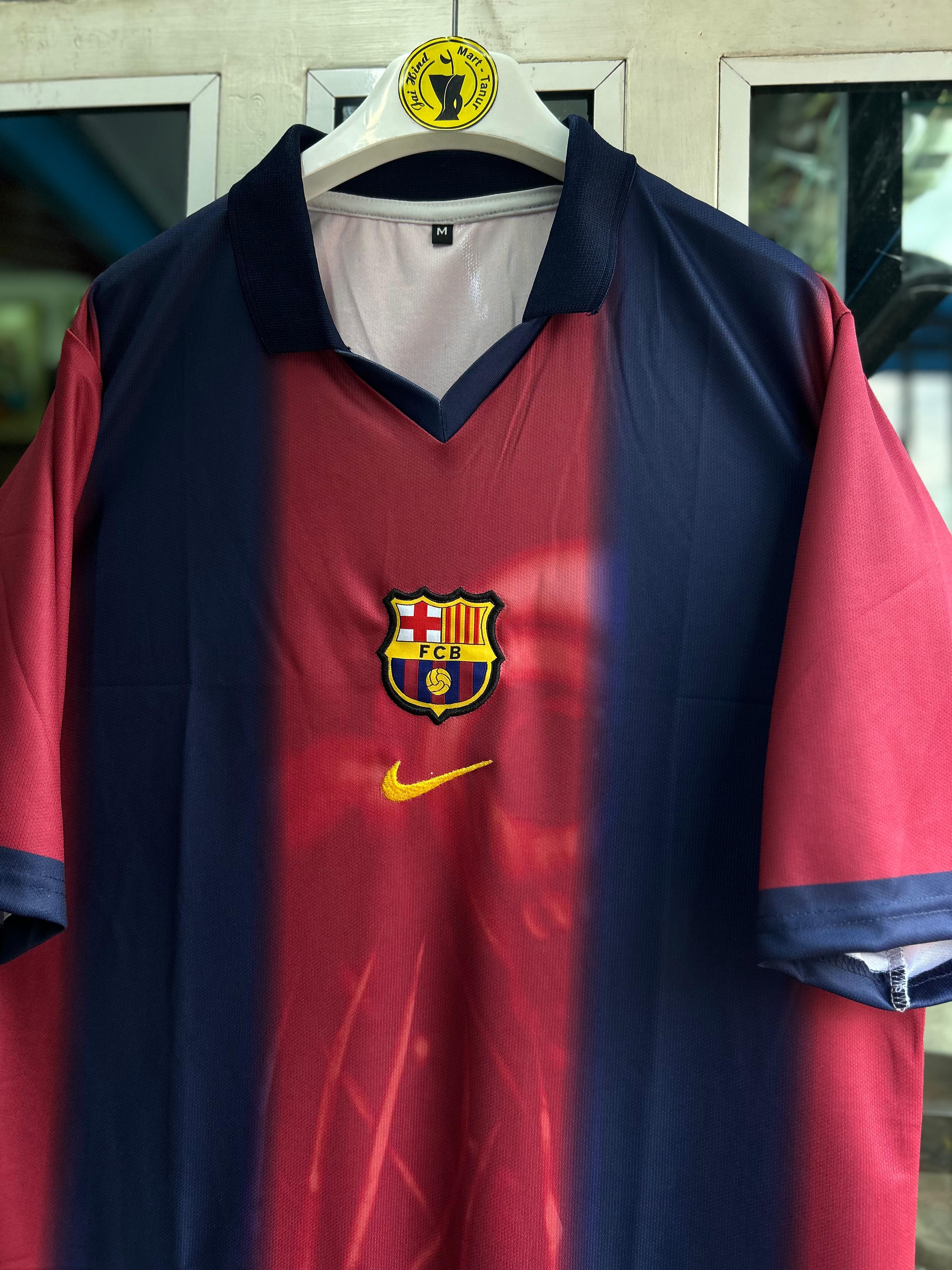BARCELONA x Travis Scott Special Edition Messi Five-Sleeve Embroidered Polo  PRICE: