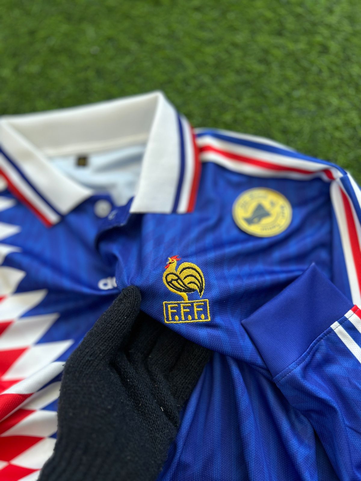 France national football team 1994–96 Home Kit – Zinedine Zidane (Full Sleeve Polo)